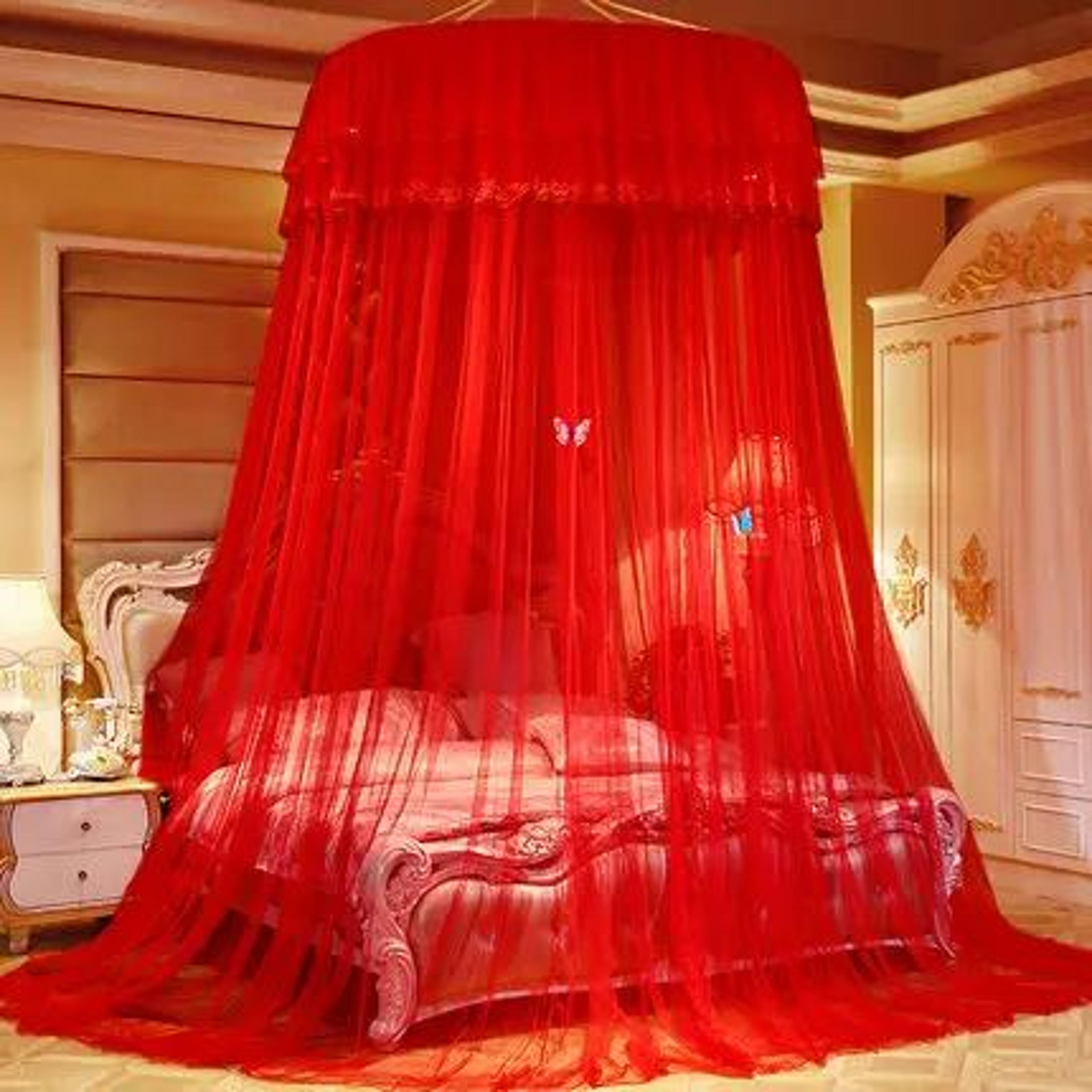 Round Bed Canopy Mosquito Net Decorative Hanging Curtain 19