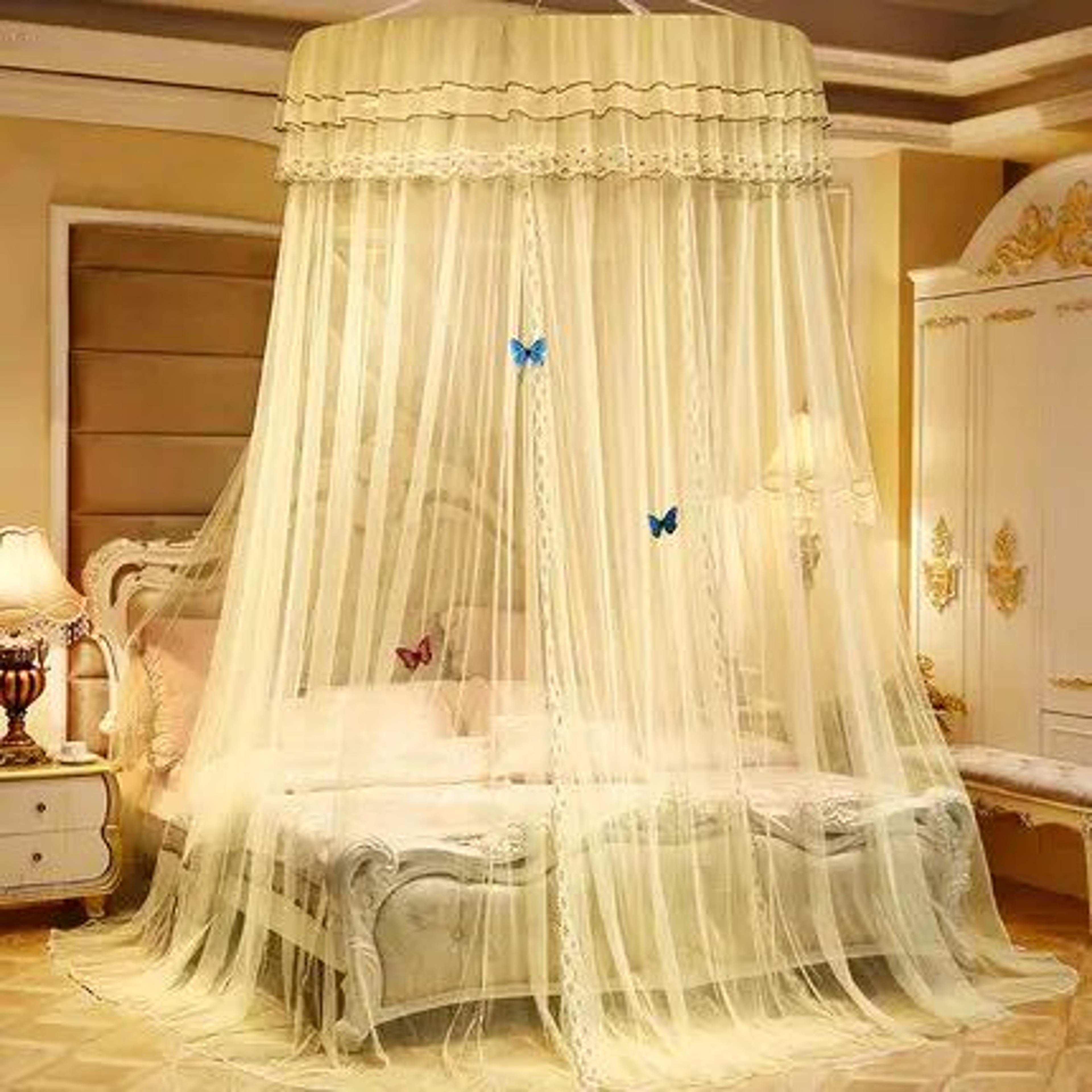 Round Bed Canopy Mosquito Net Decorative Hanging Curtain 17
