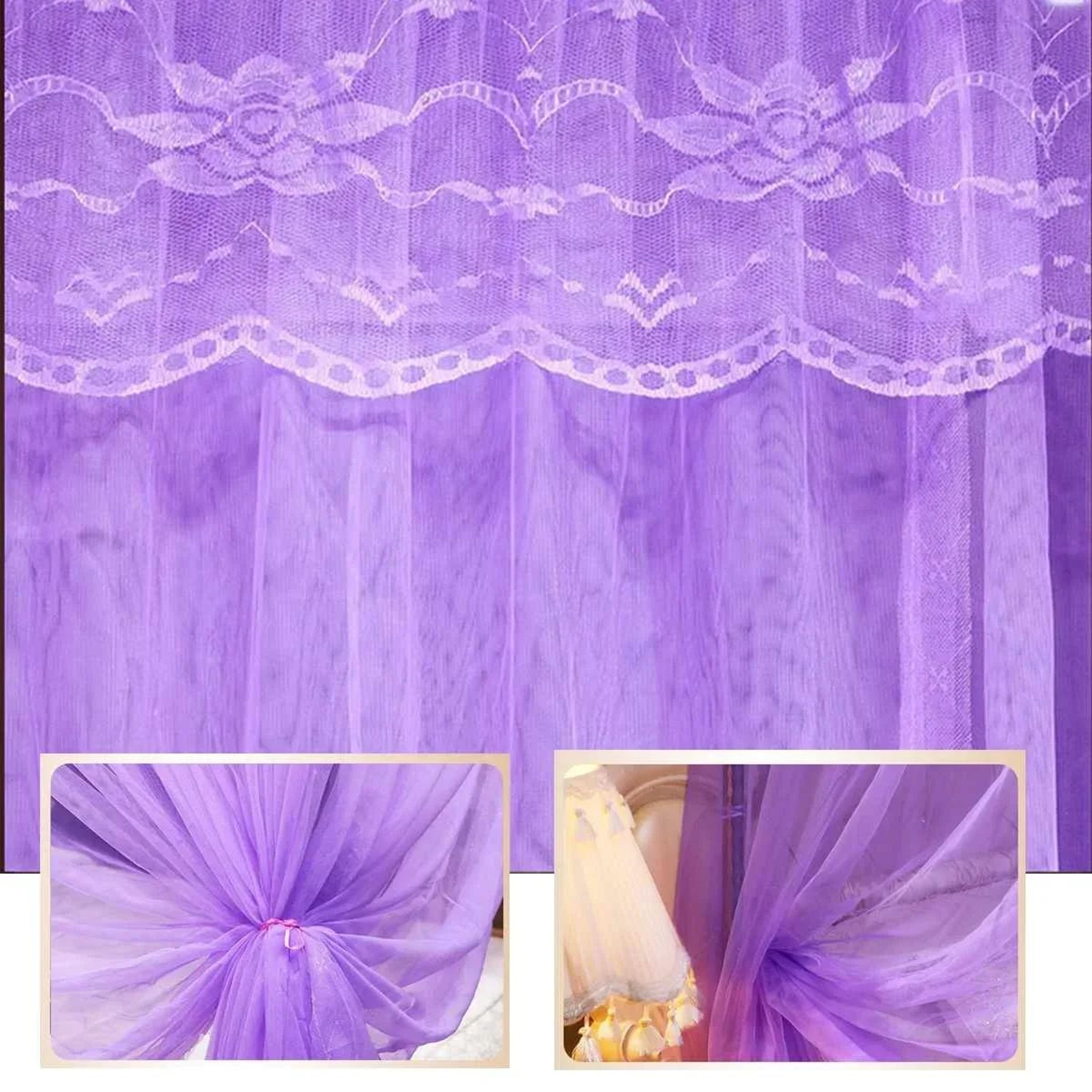 Four Corner Mosquito Bed Canopy Three Door Mesh Curtain 4
