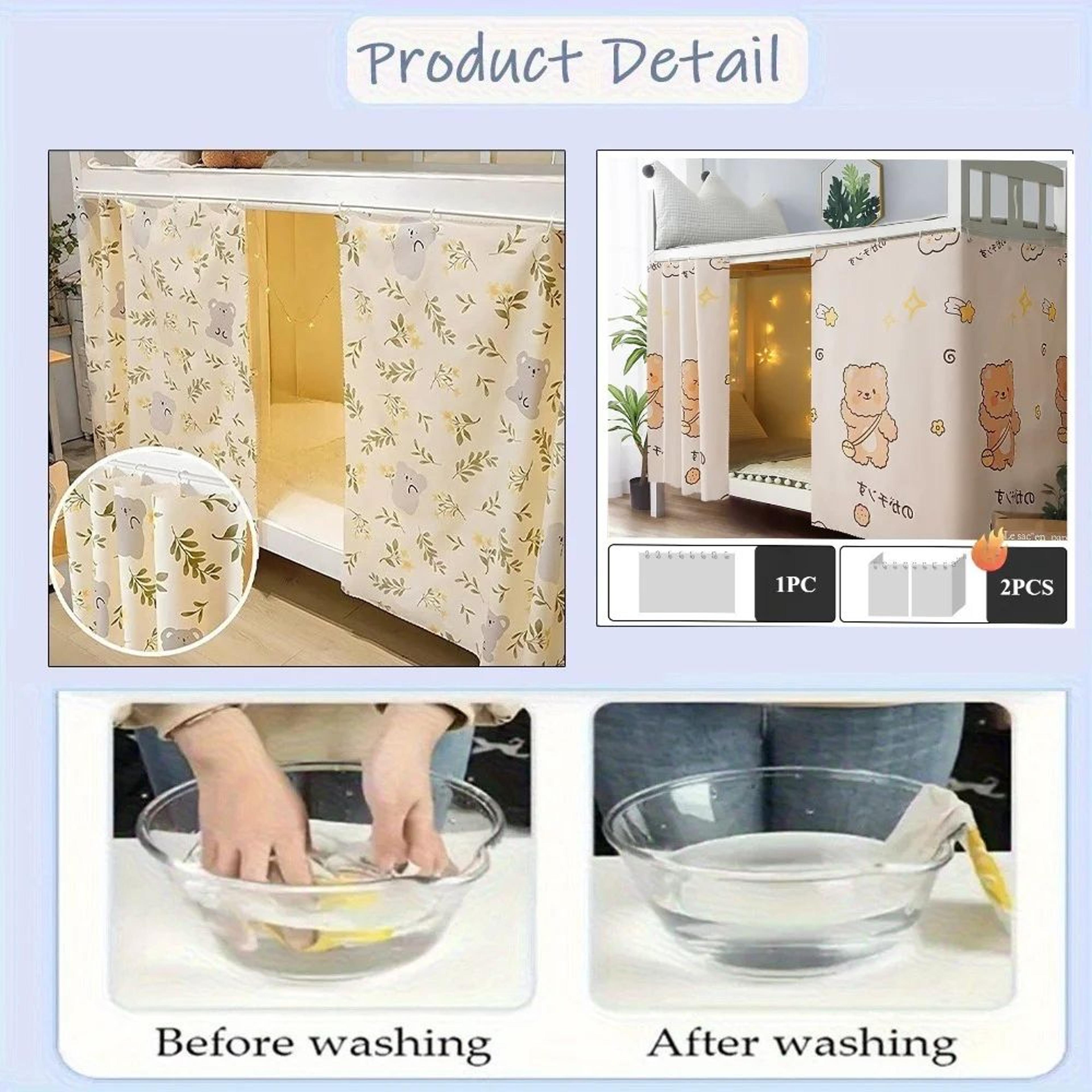 Bunk Bed Privacy Curtain Breathable Mosquito Net 3