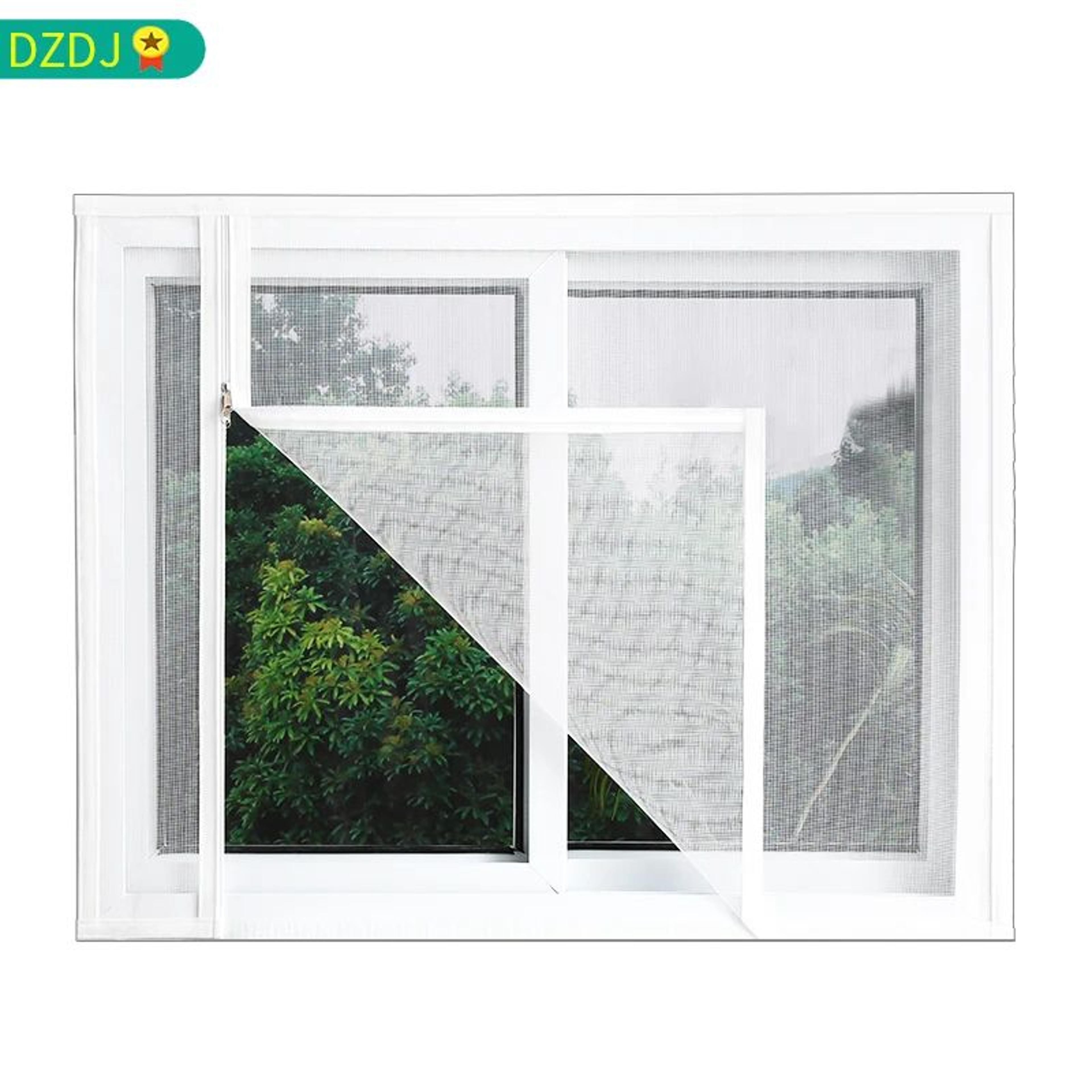 white self adhesive zipper insect window mesh