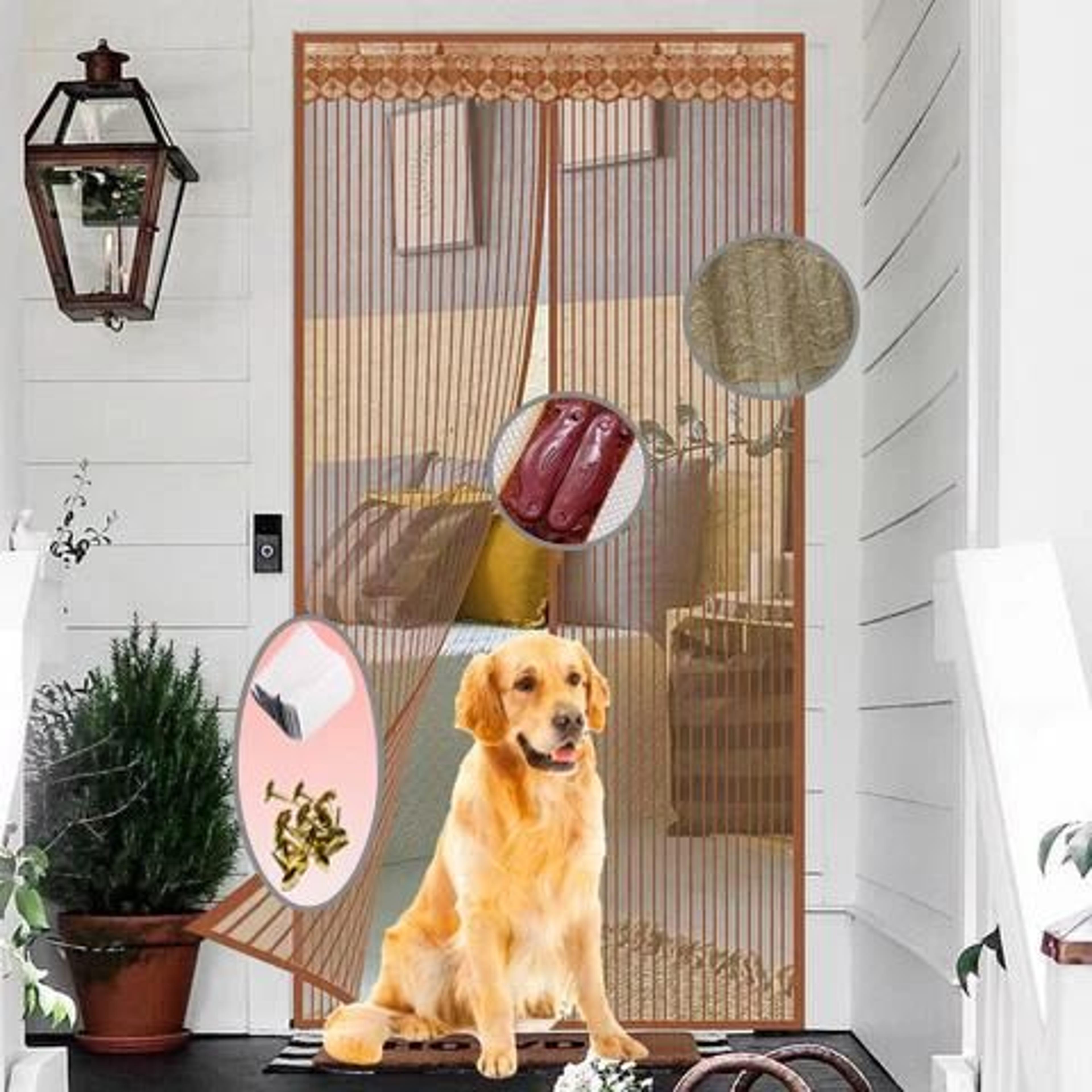 Diamond Mesh Magnetic Screen Door 2