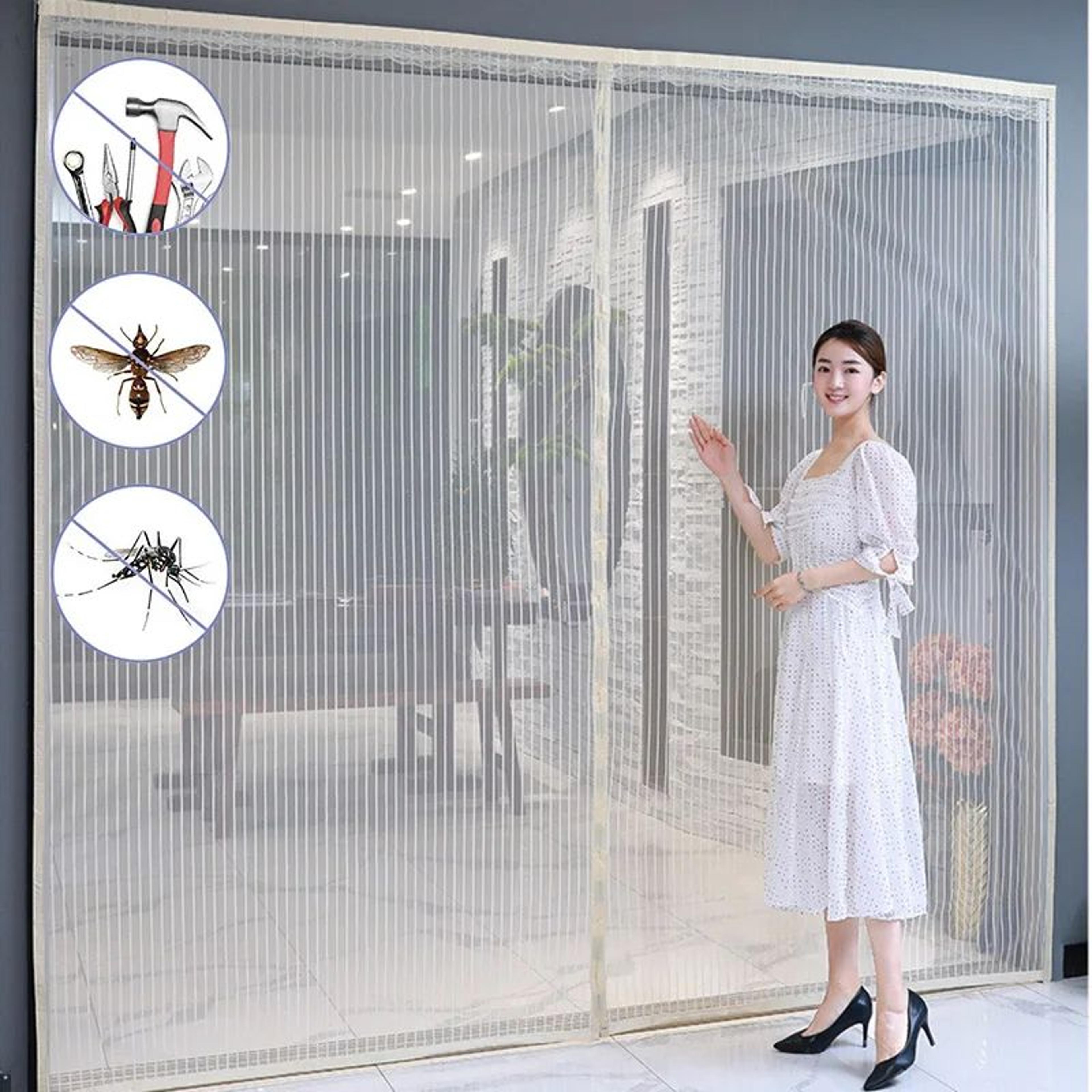 strong magnetic screen door mosquito curtain
