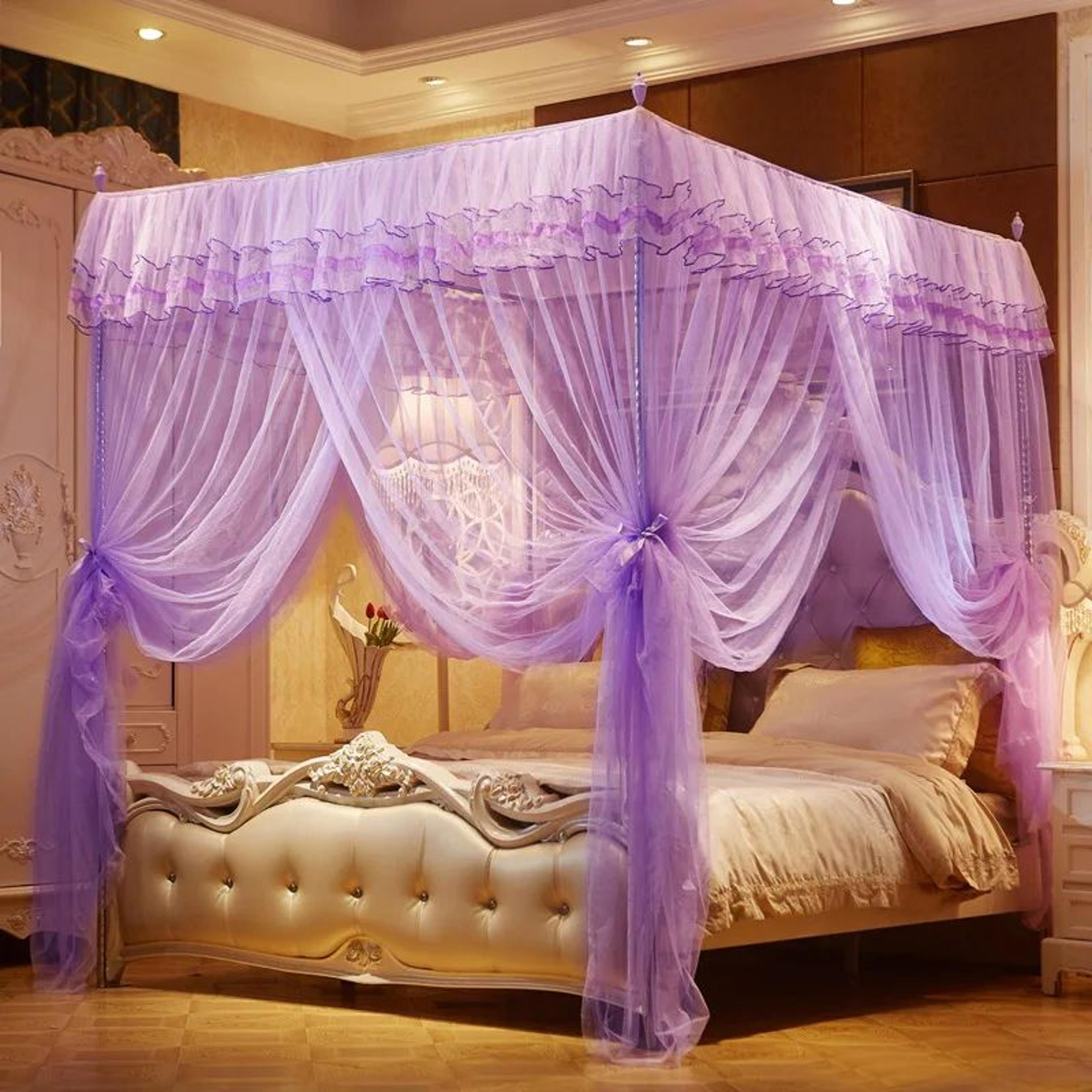 Luxury Princess Three Opening Bed Canopy Net 9