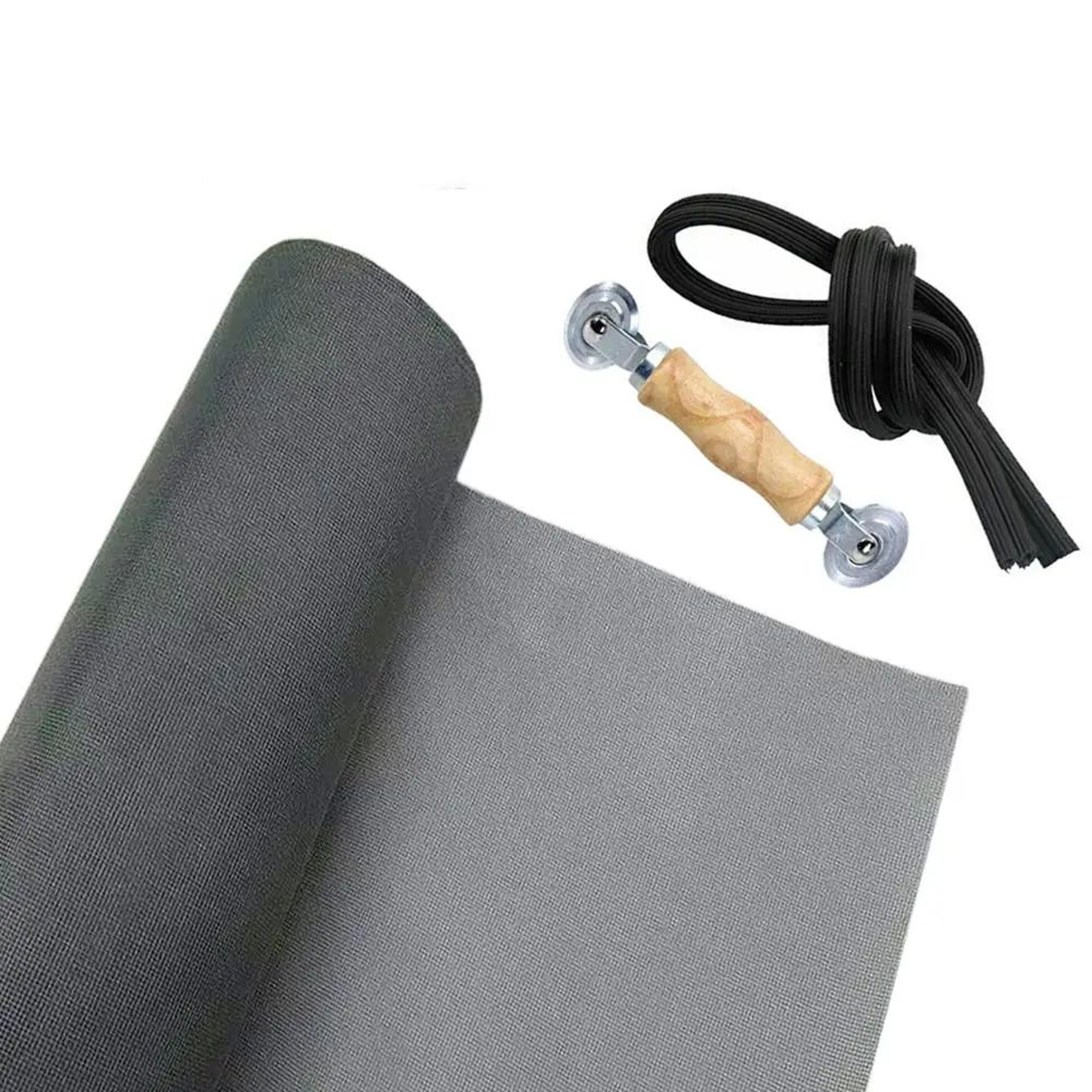 Window Screen Replacement Kit With Fiberglass Mesh Spline And Rolling Tool 7
