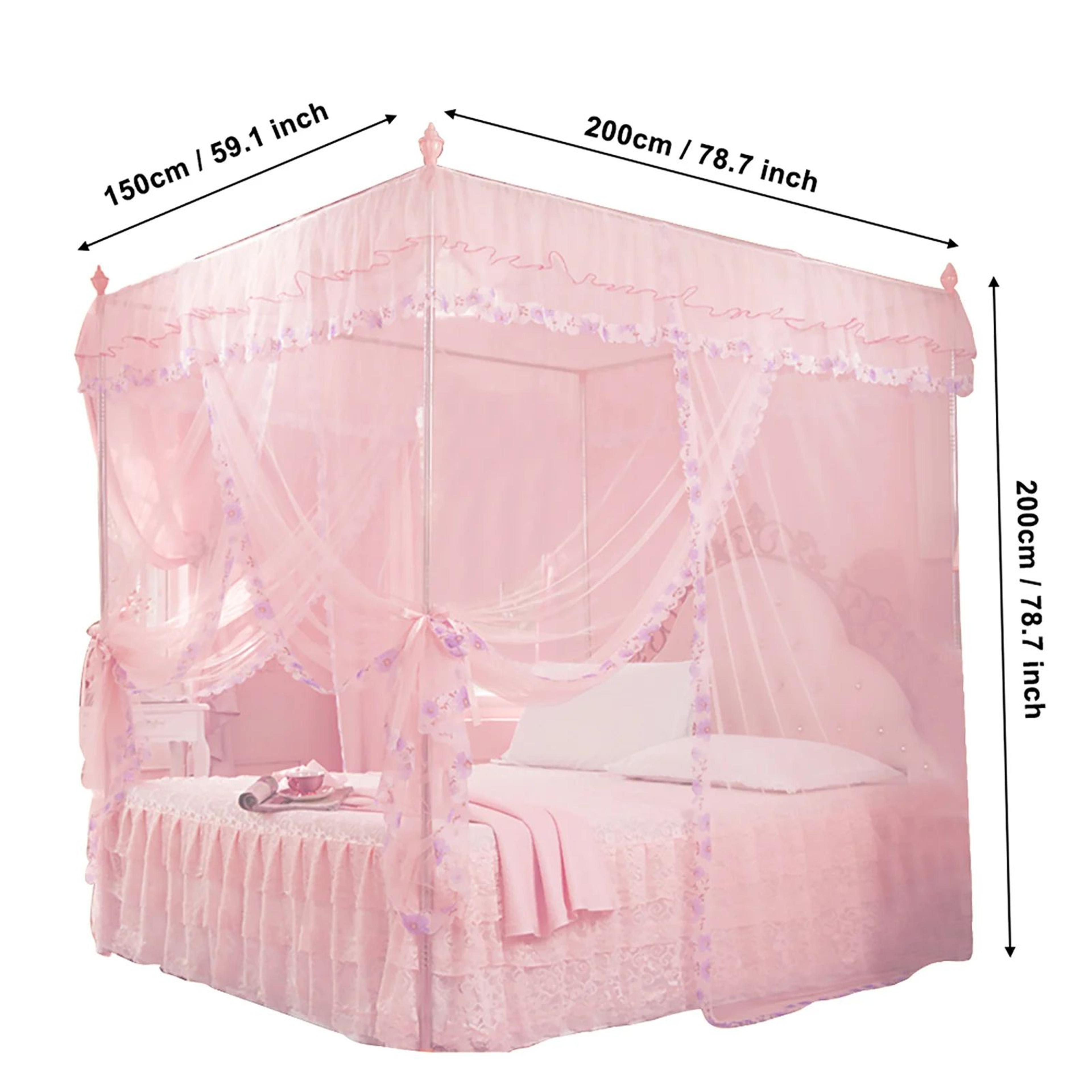 Princess Bed Canopy Mosquito Net With Three Side Openings 4