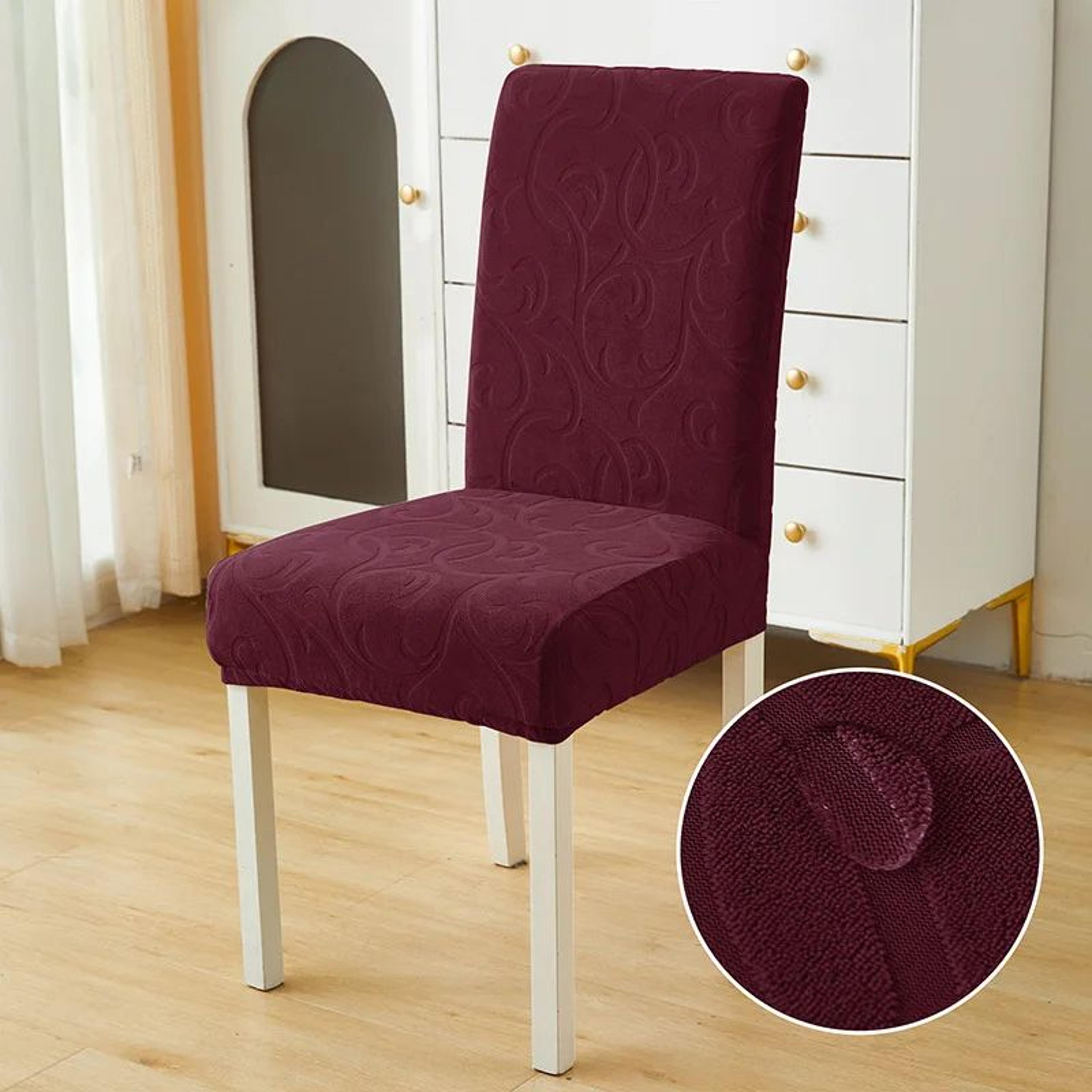 Thick Jacquard Stretch Dining Chair Cover 7
