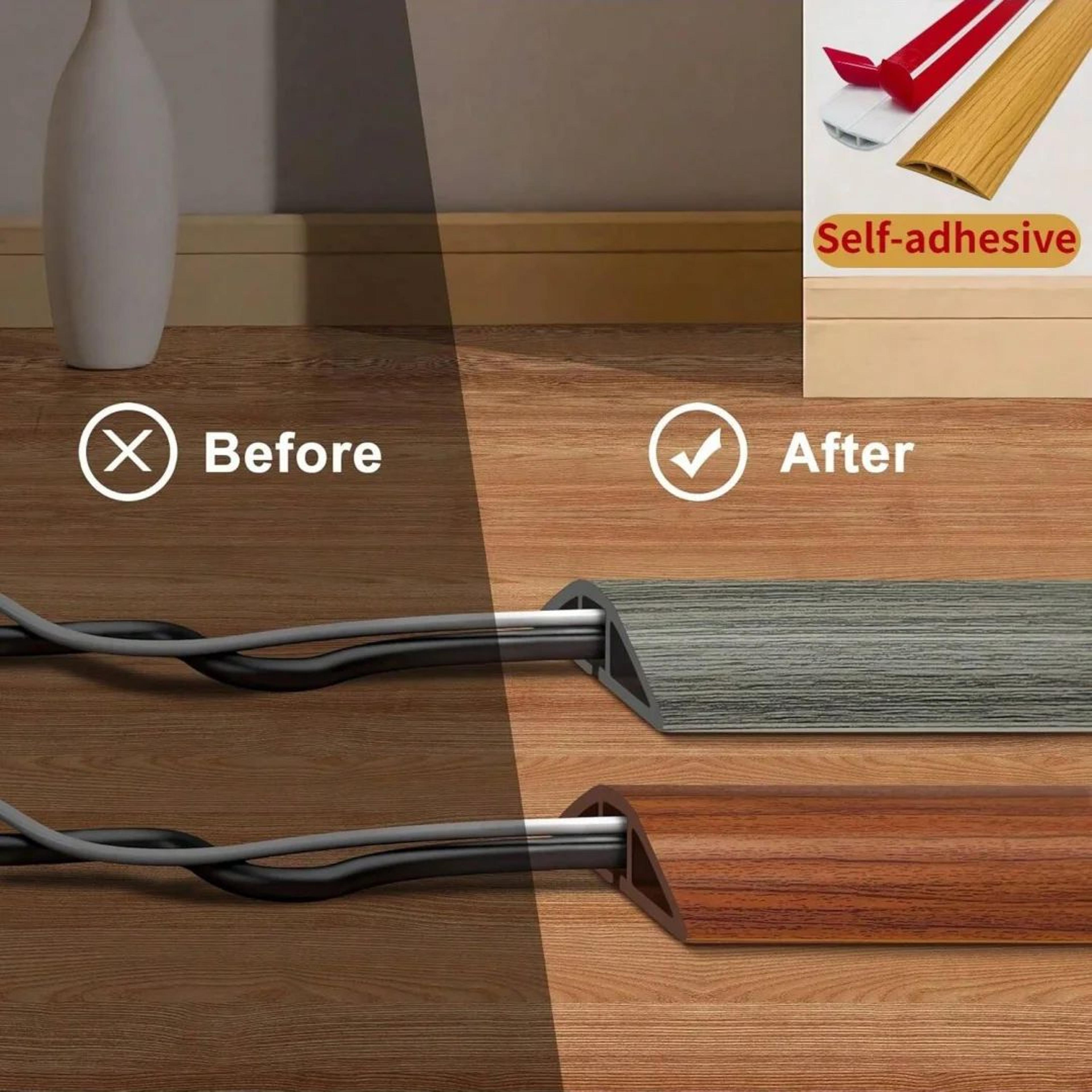 Self Adhesive Floor Cord Cover Cable Protector And Wire Hider 2