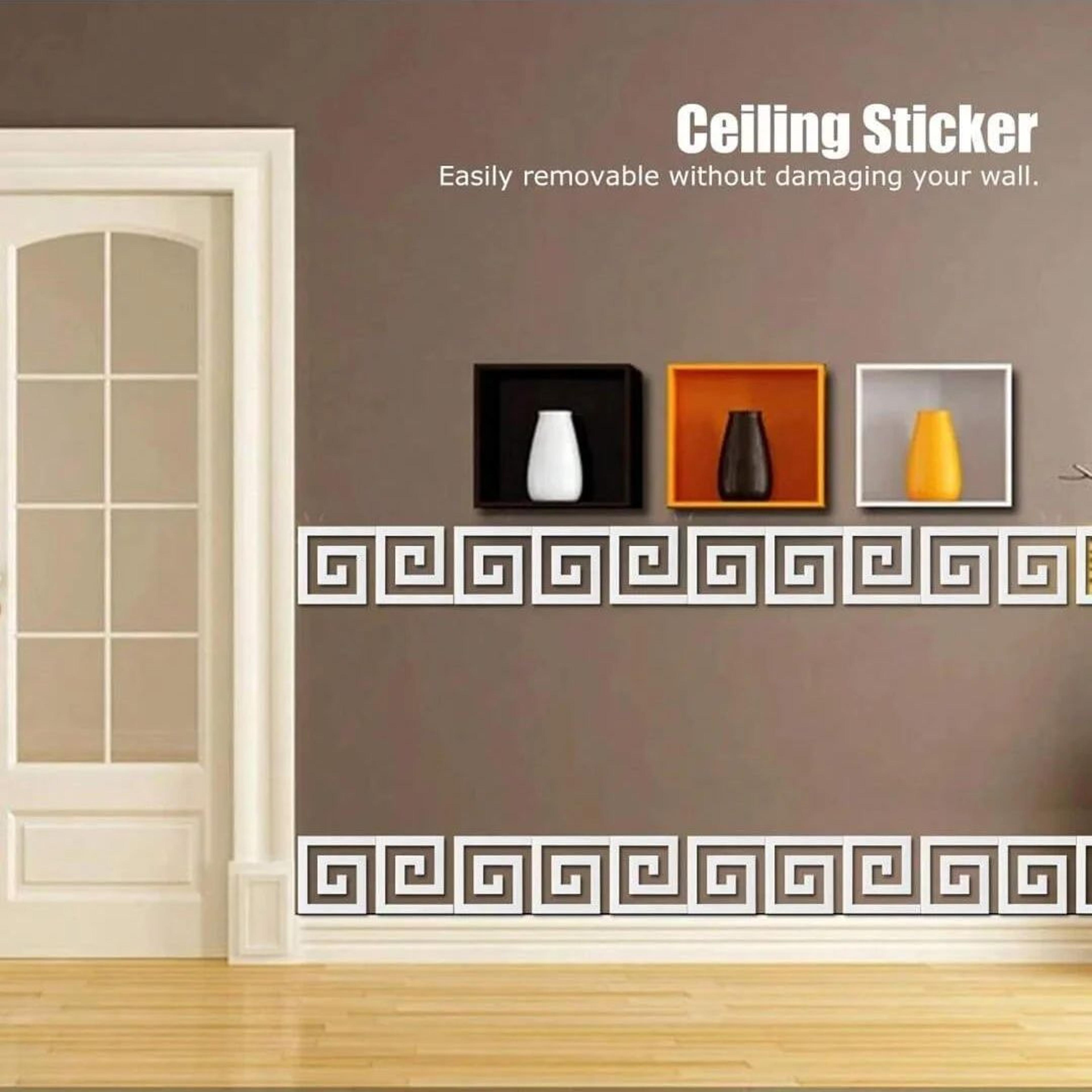 10 Piece Self Adhesive Mirror Stickers Decorative Tiles 5