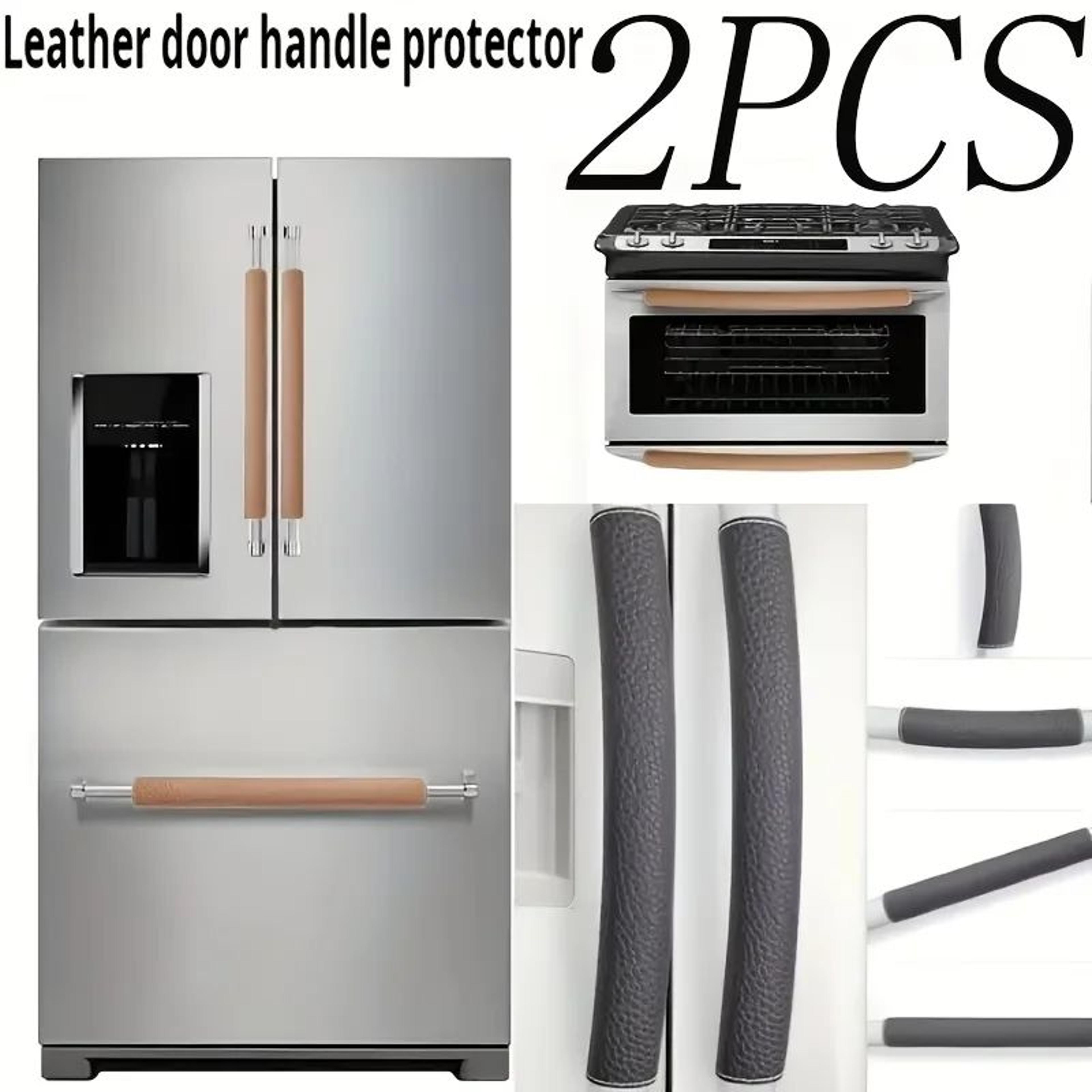 2 Piece Faux Leather Refrigerator Handle Covers 0
