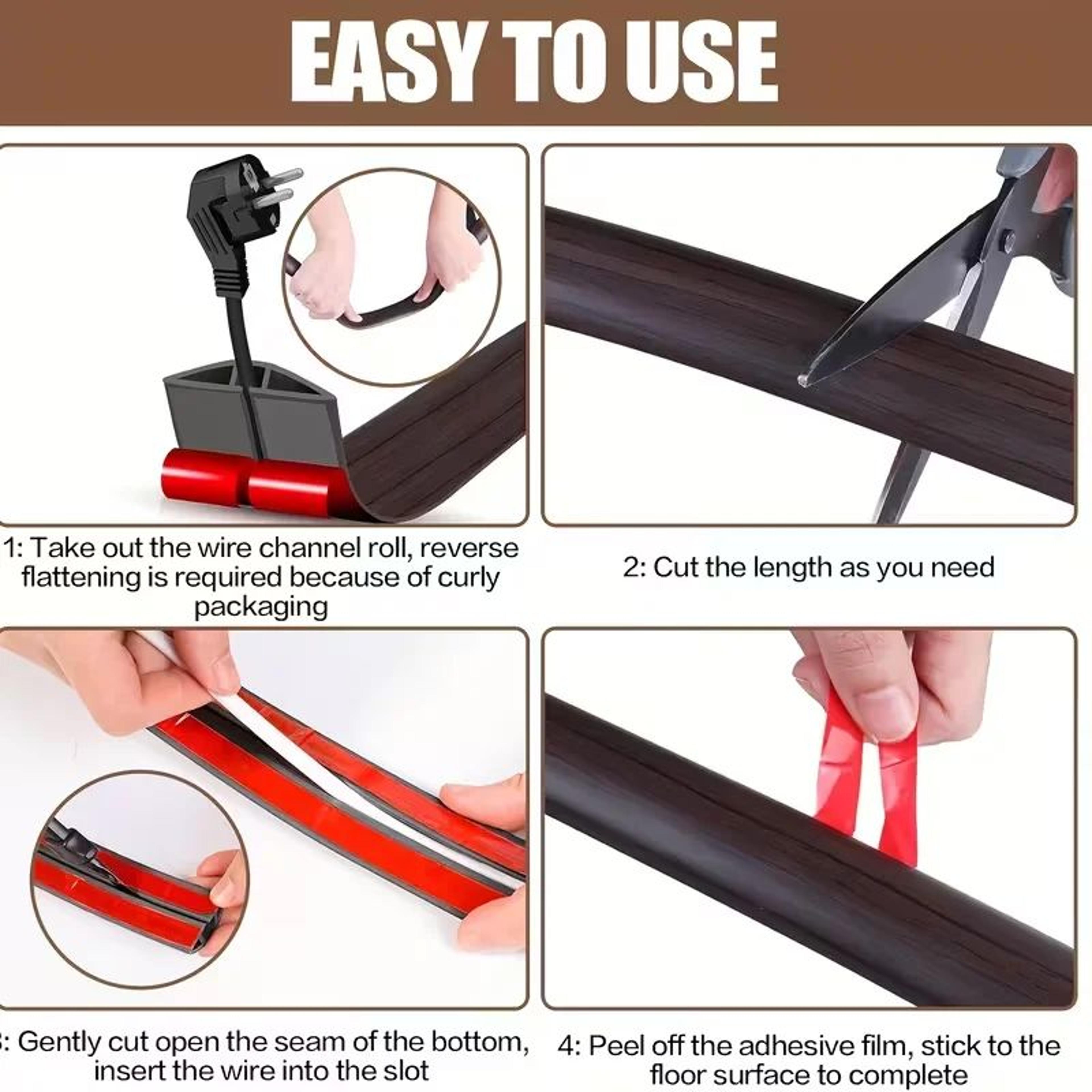 Flexible Floor Cord Cover Flame Retardant Cable Protector 5
