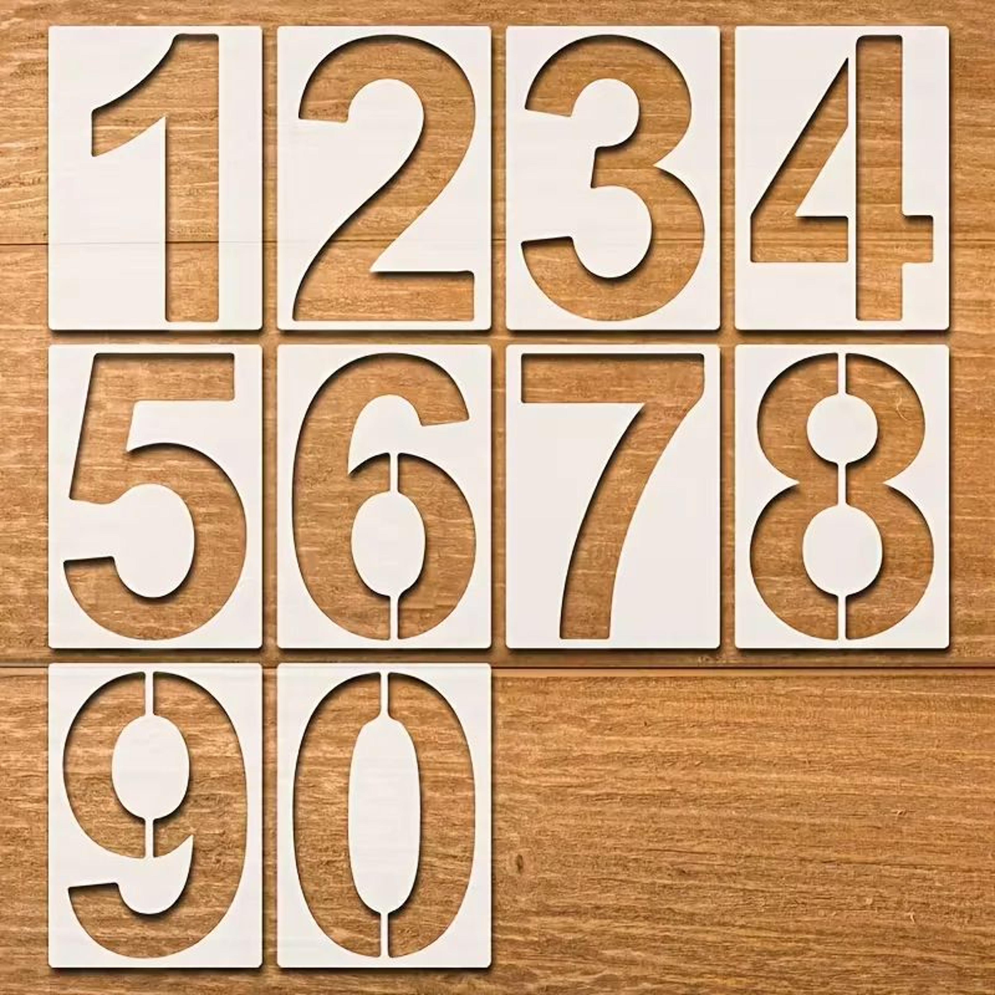 reusable number painting stencils diy craft templates