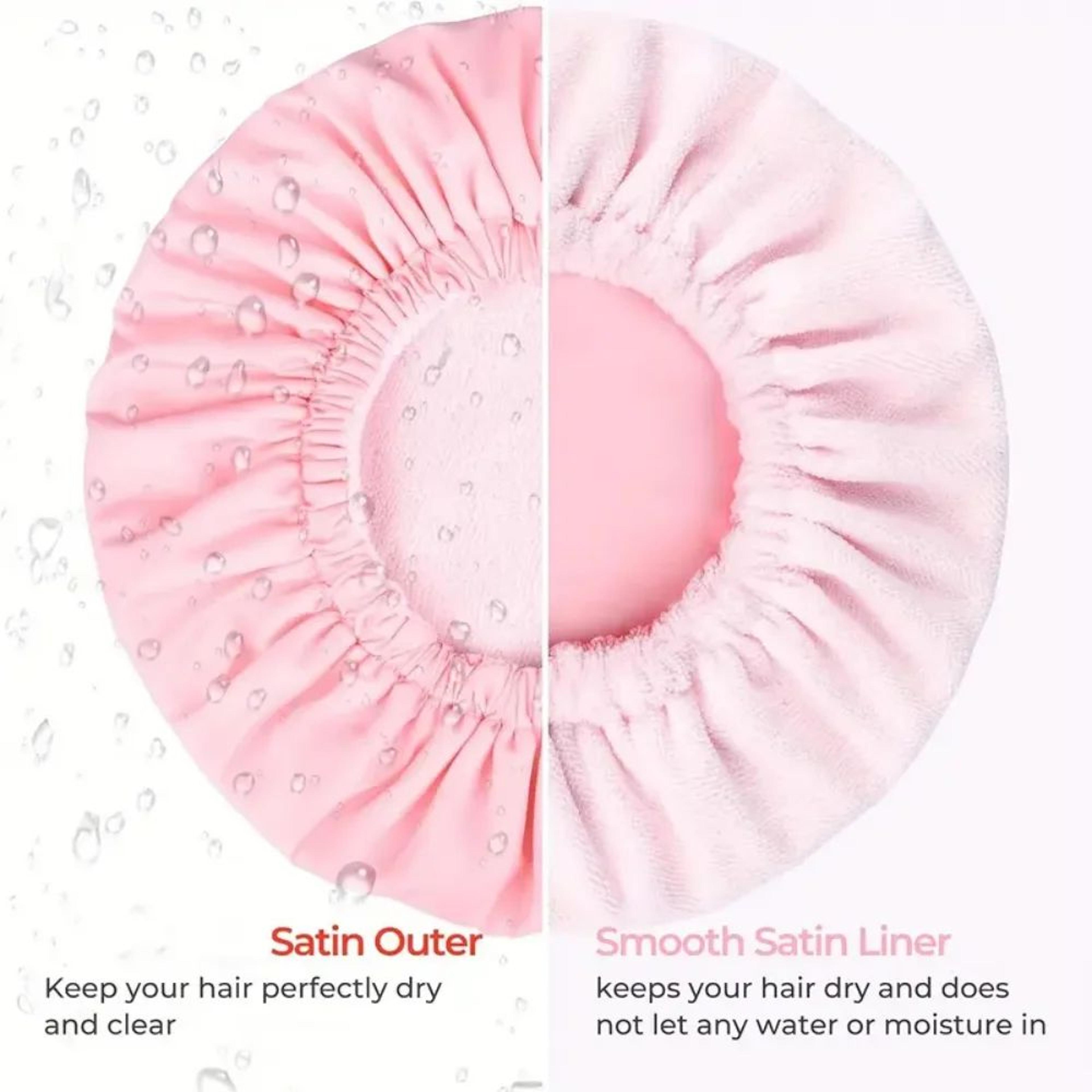 Reusable Waterproof Satin Shower Cap 3