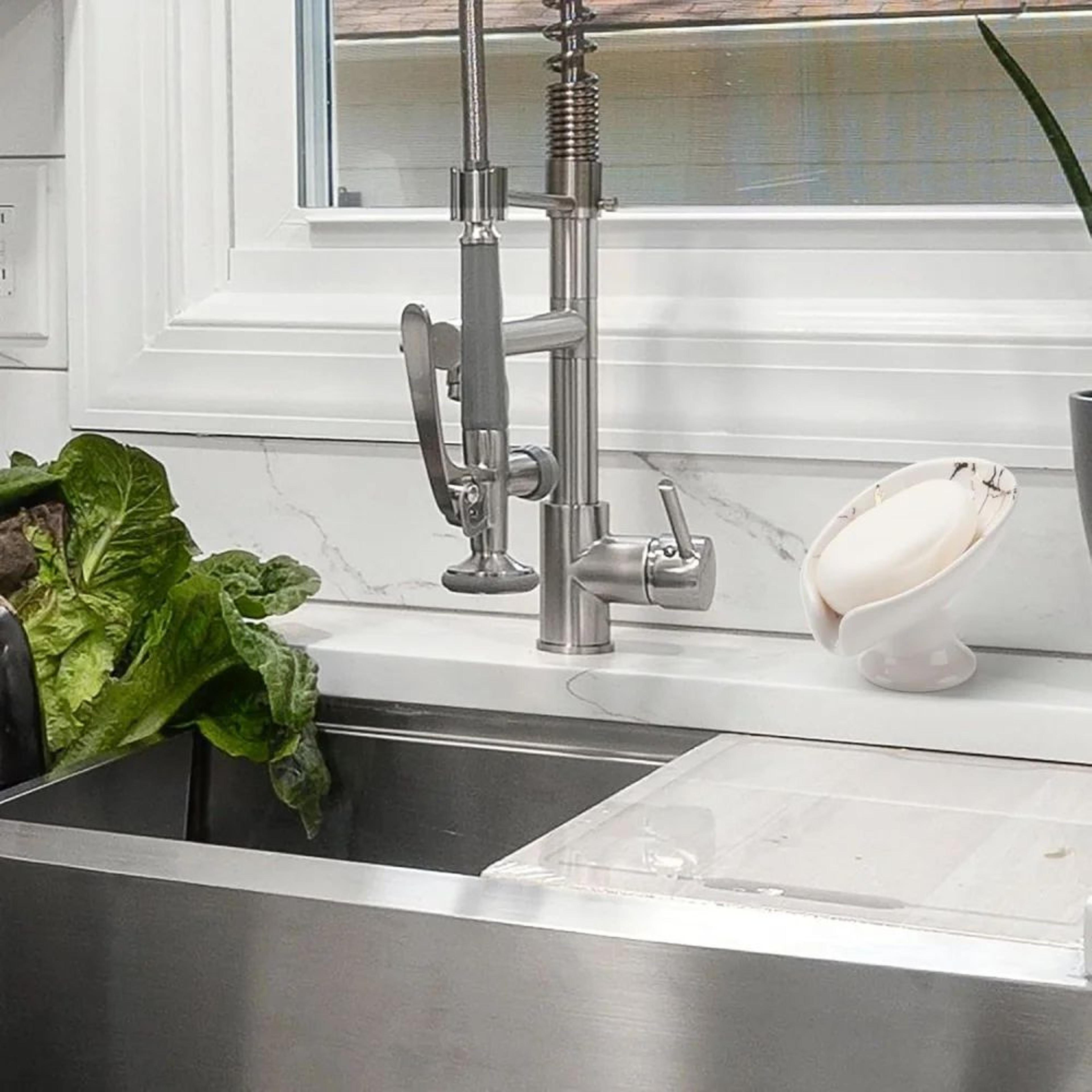 Ceramic Leaf Self Draining Soap Dish 3