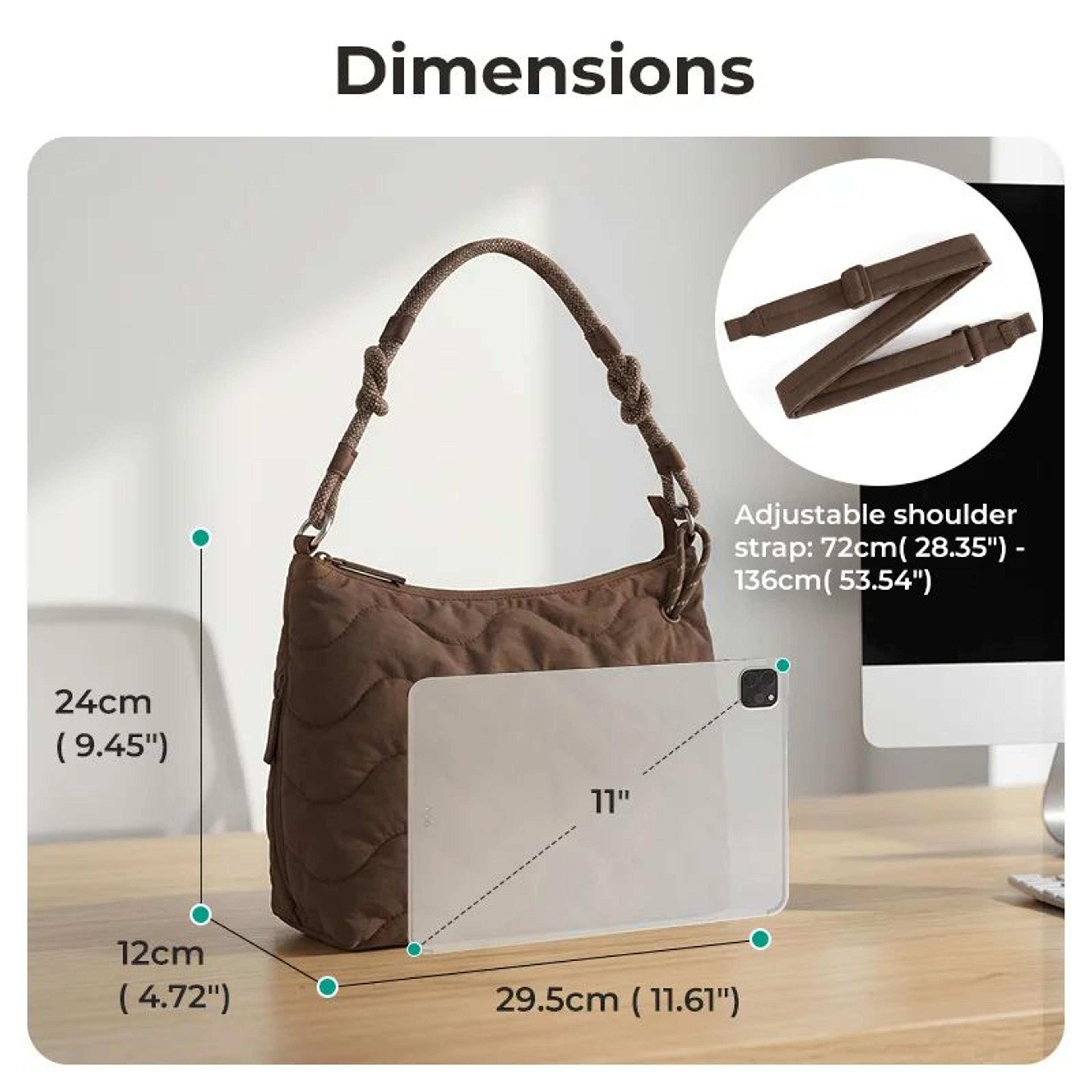 BAGSMART Lightweight Multi Pocket Shoulder Bag 5