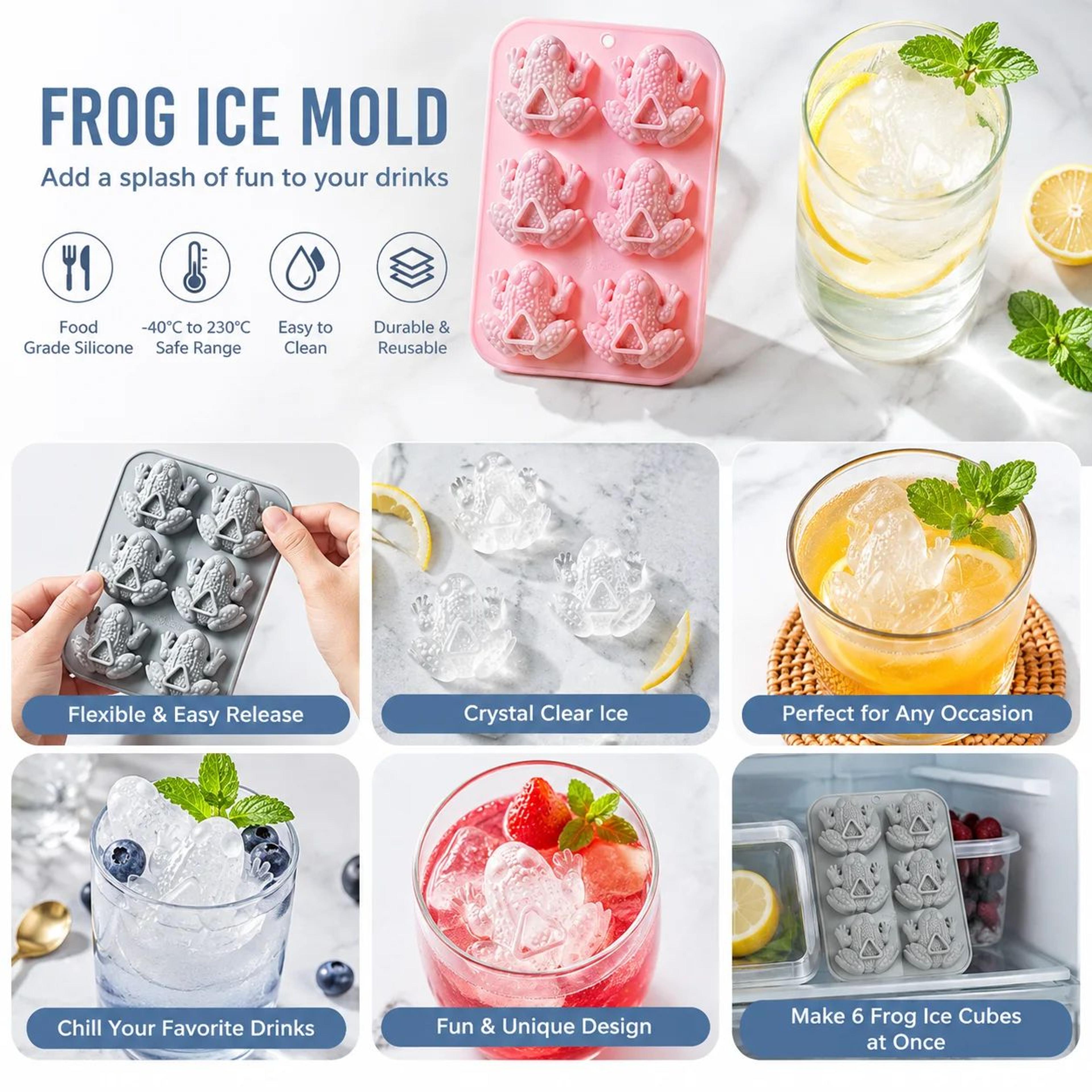 6 Cavity 3D Frog Silicone Mold 1