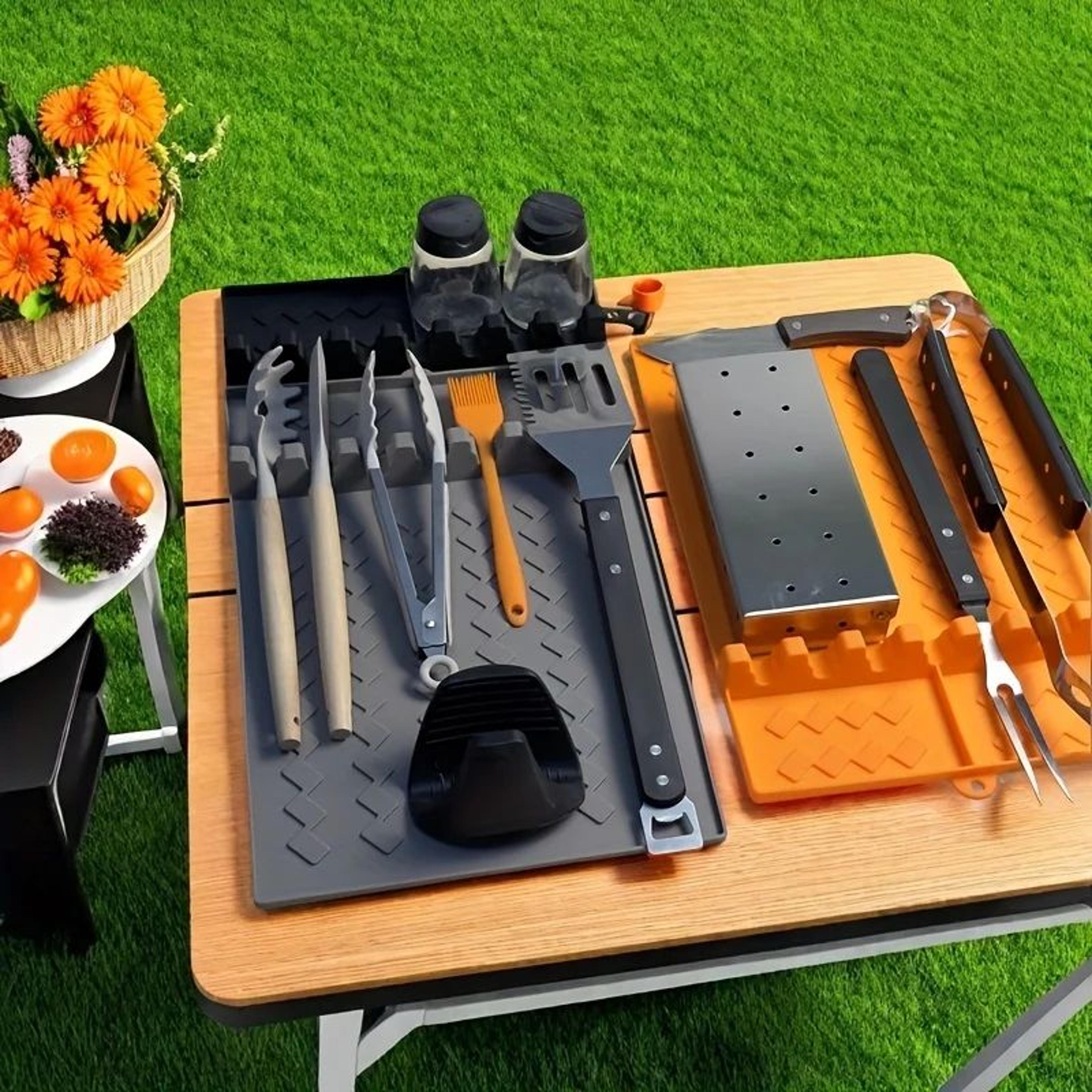 Silicone BBQ Grill Tool Rest Mat 4