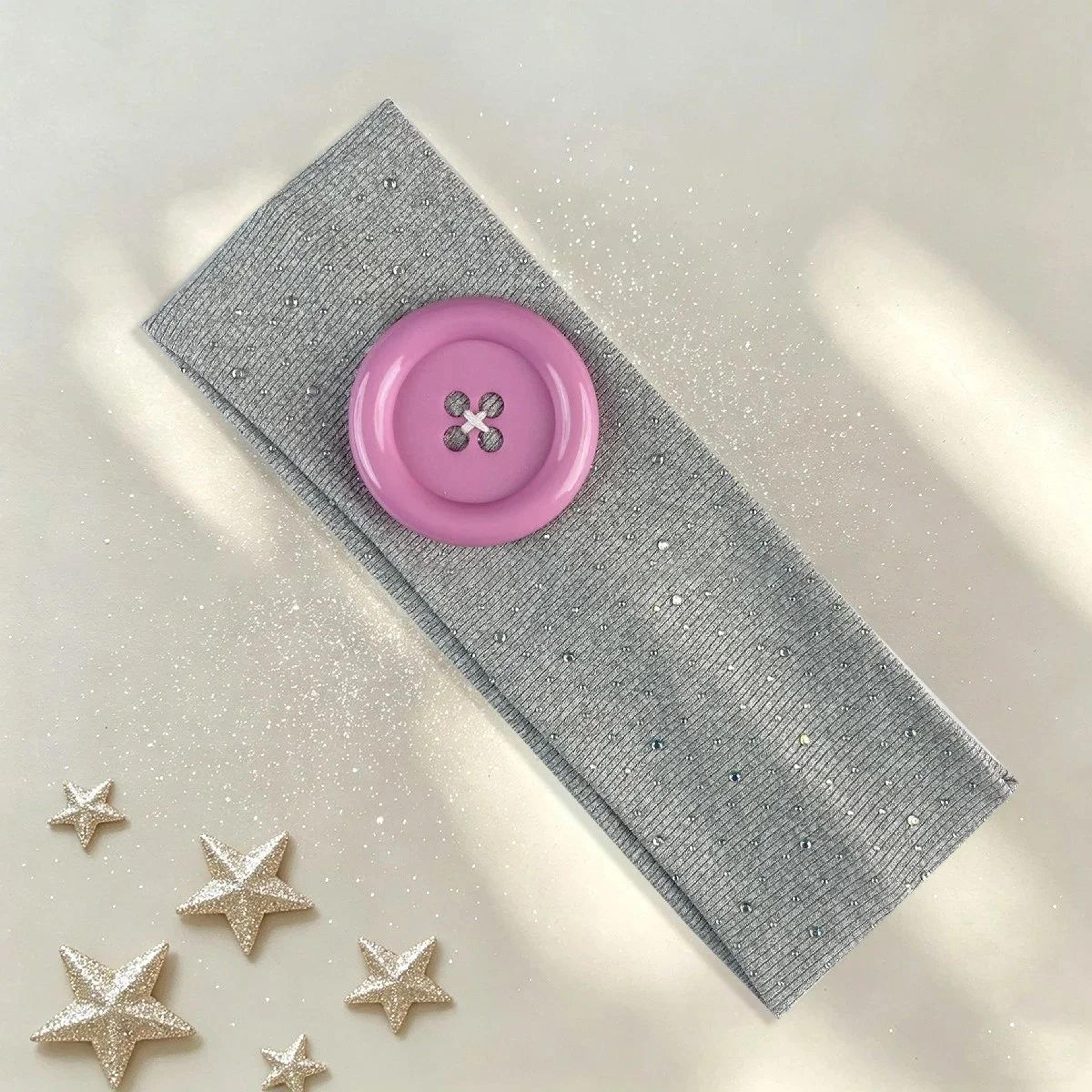 Retro Polka Dot Button Headband 20