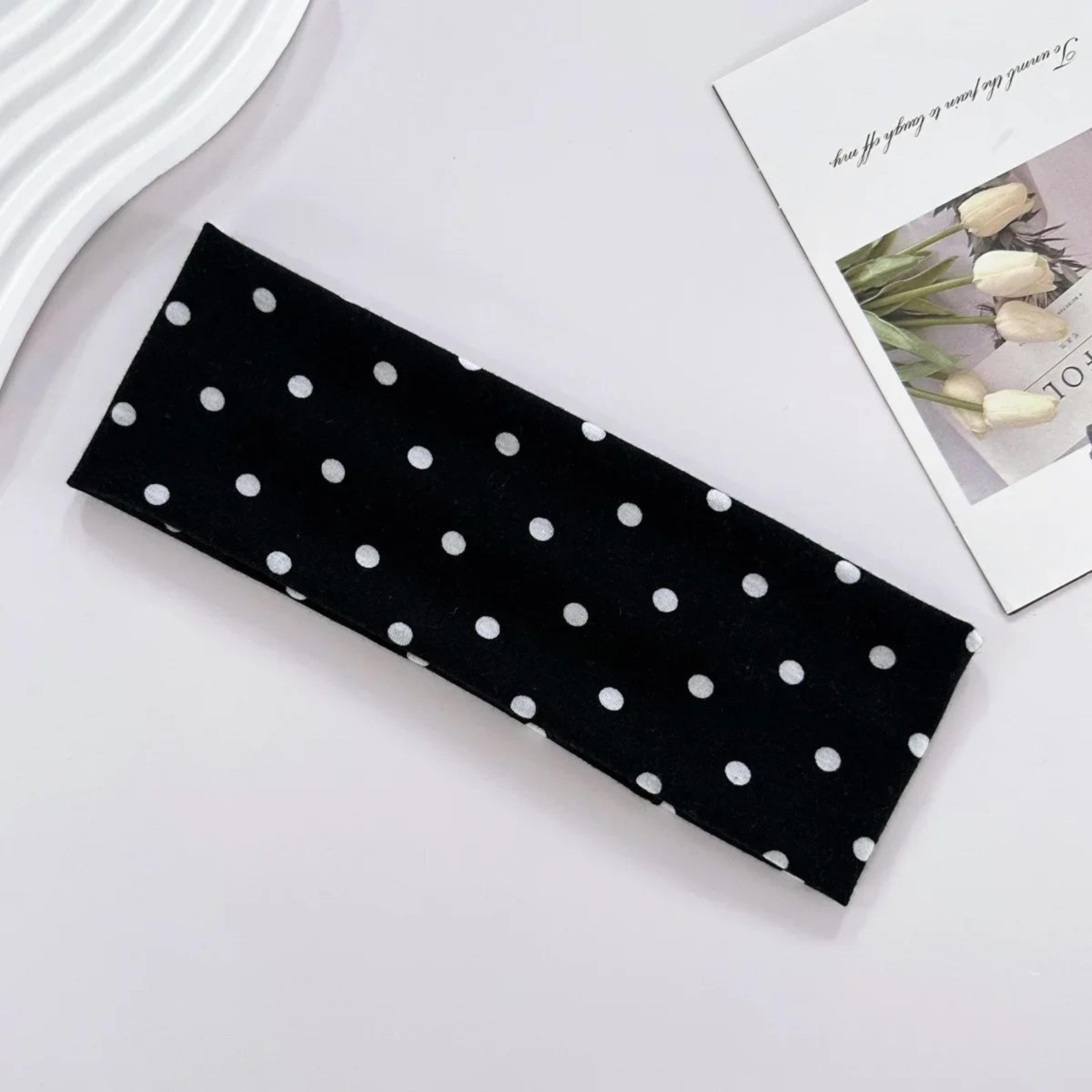 Retro Polka Dot Button Headband 10