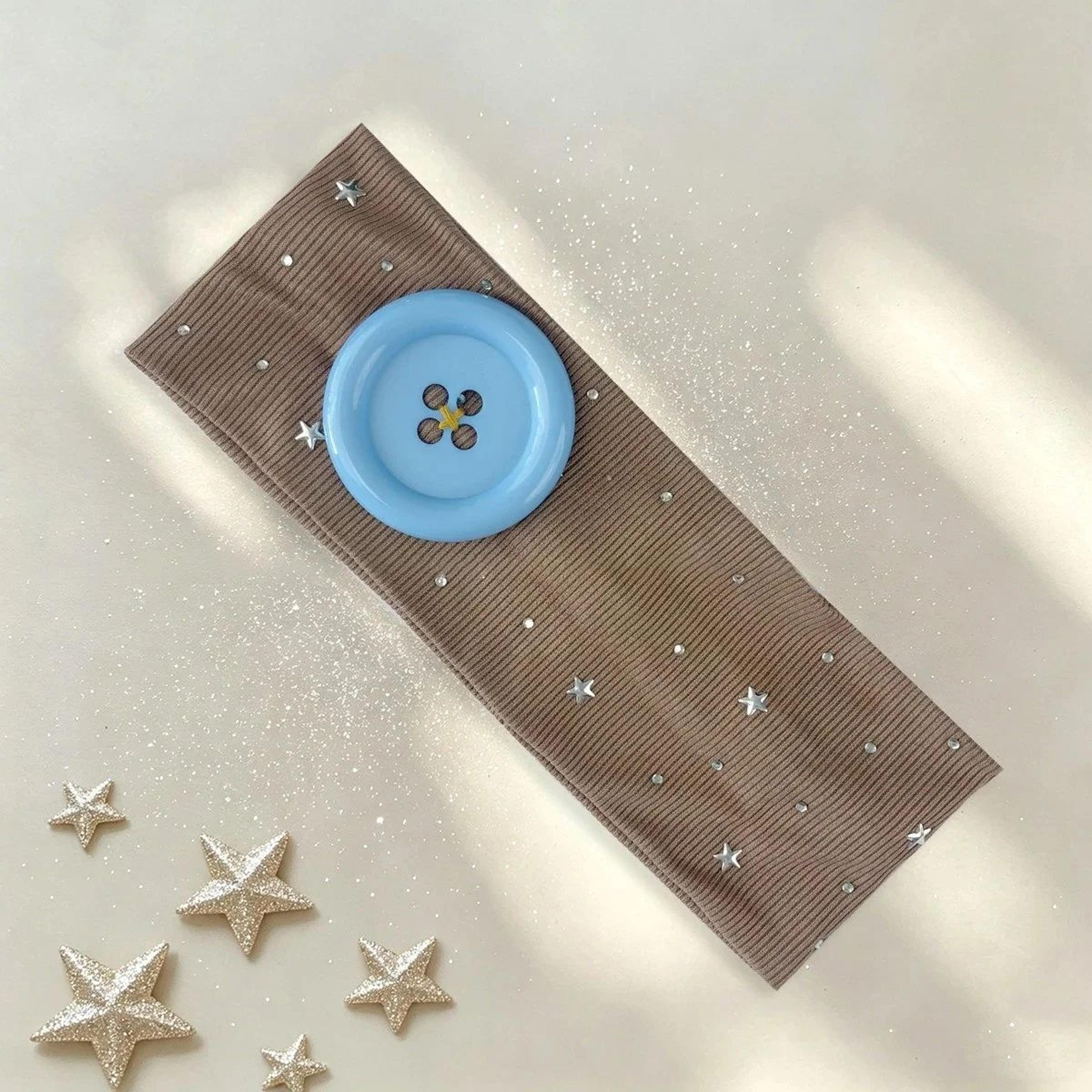 Retro Polka Dot Button Headband 23