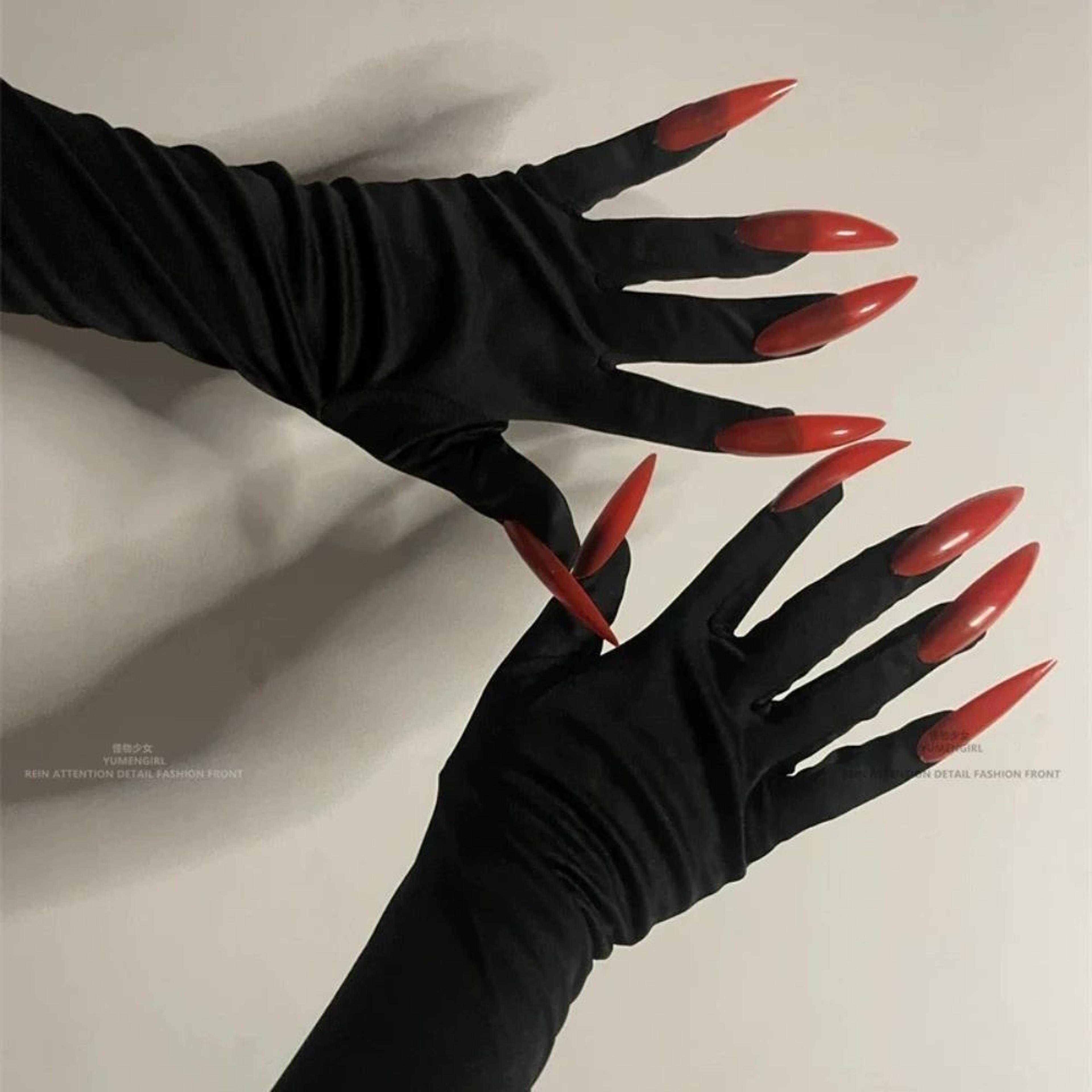 Gothic Ghost Claw Long Nail Gloves 10