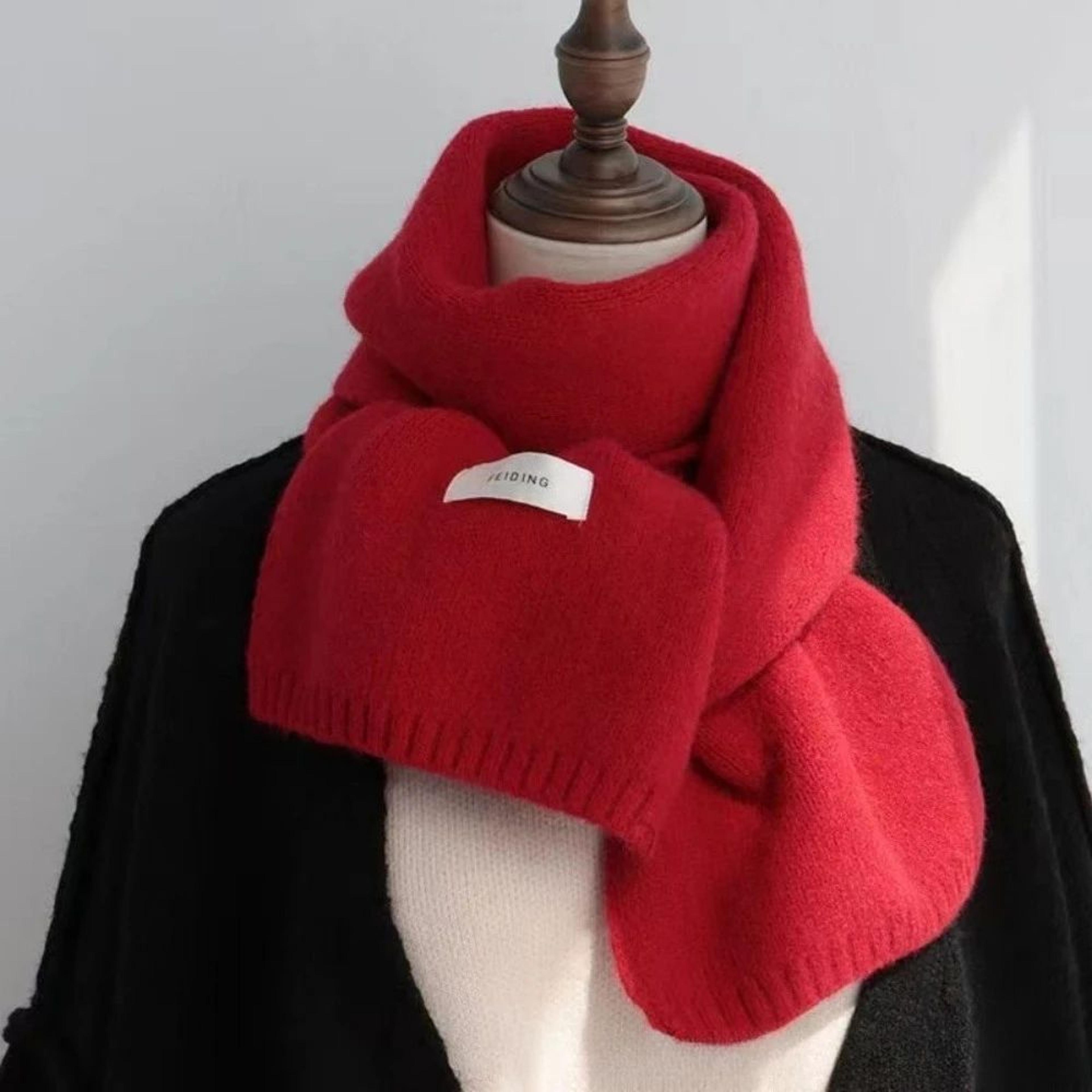 Cozy Solid Knitted Winter Scarf 9