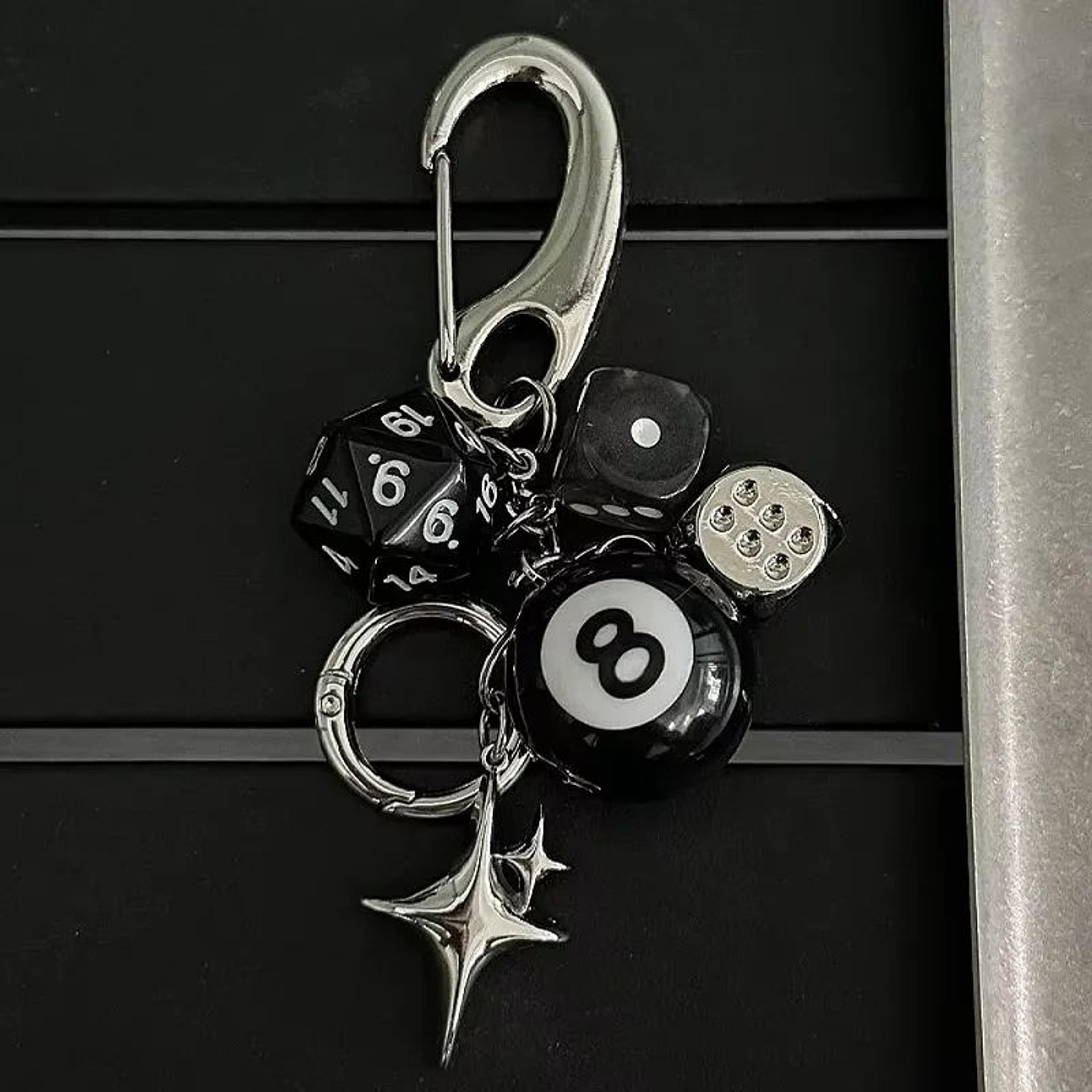 Retro Dice Pendant Keychain 5