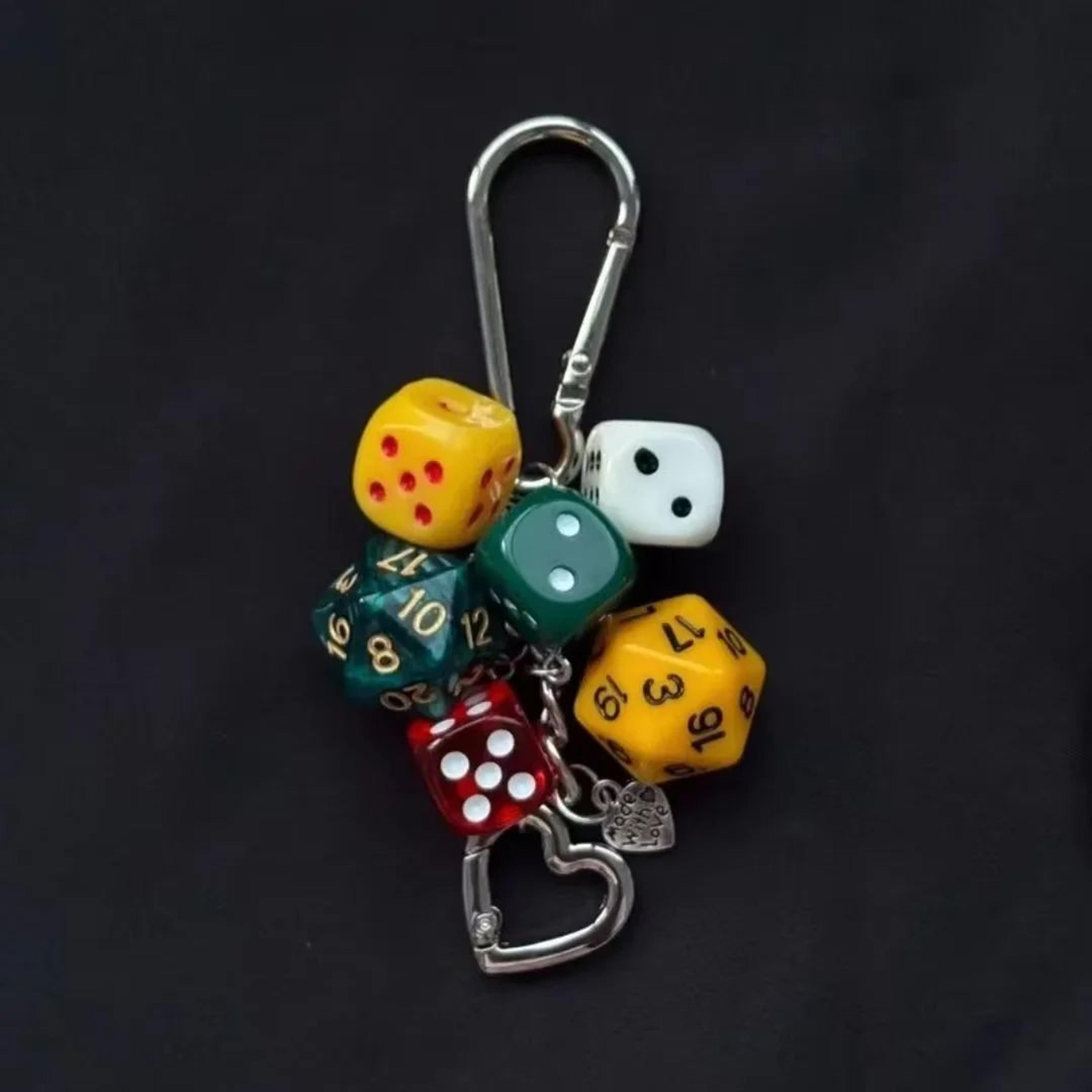 Retro Dice Pendant Keychain 9