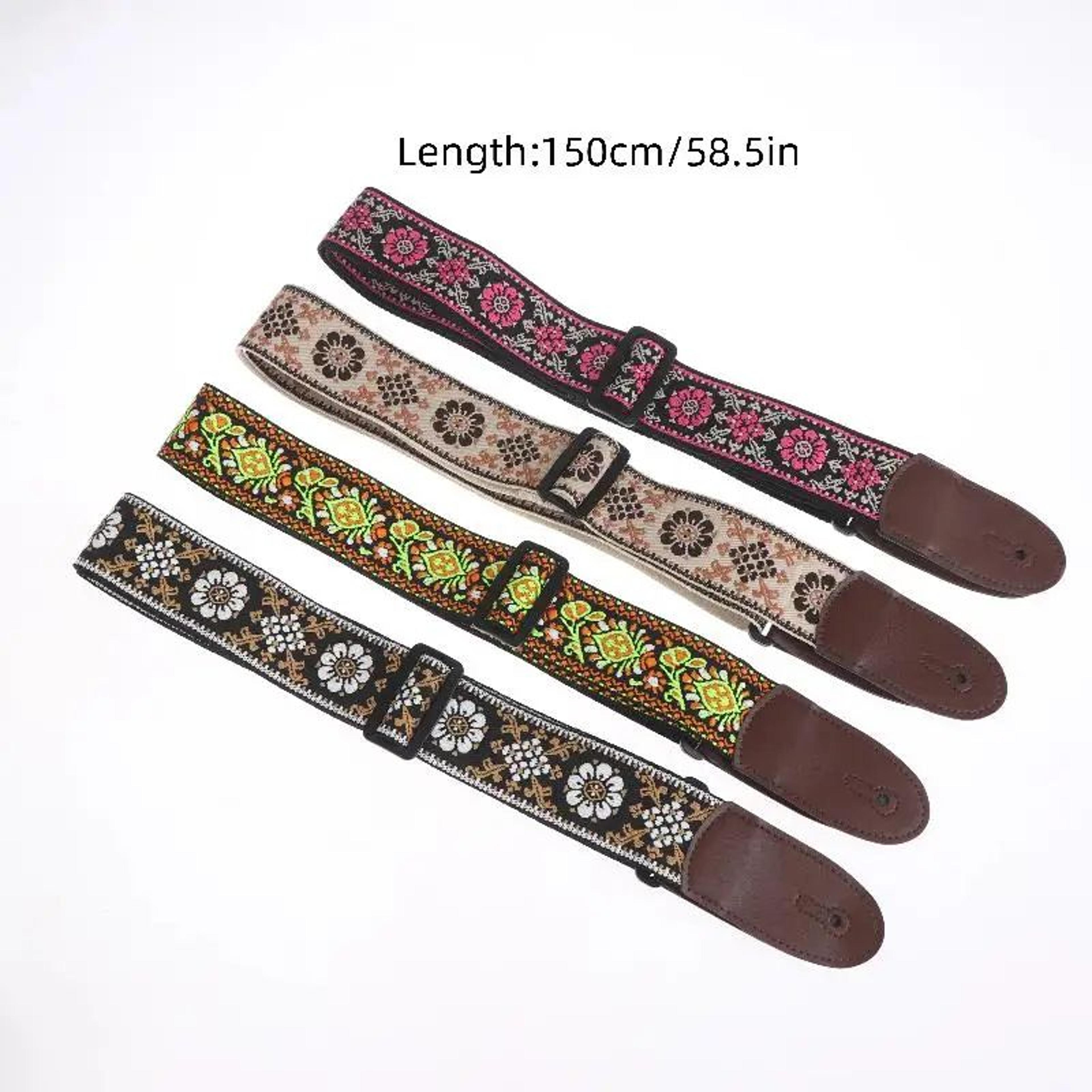 Embroidered Cotton Guitar Strap 5