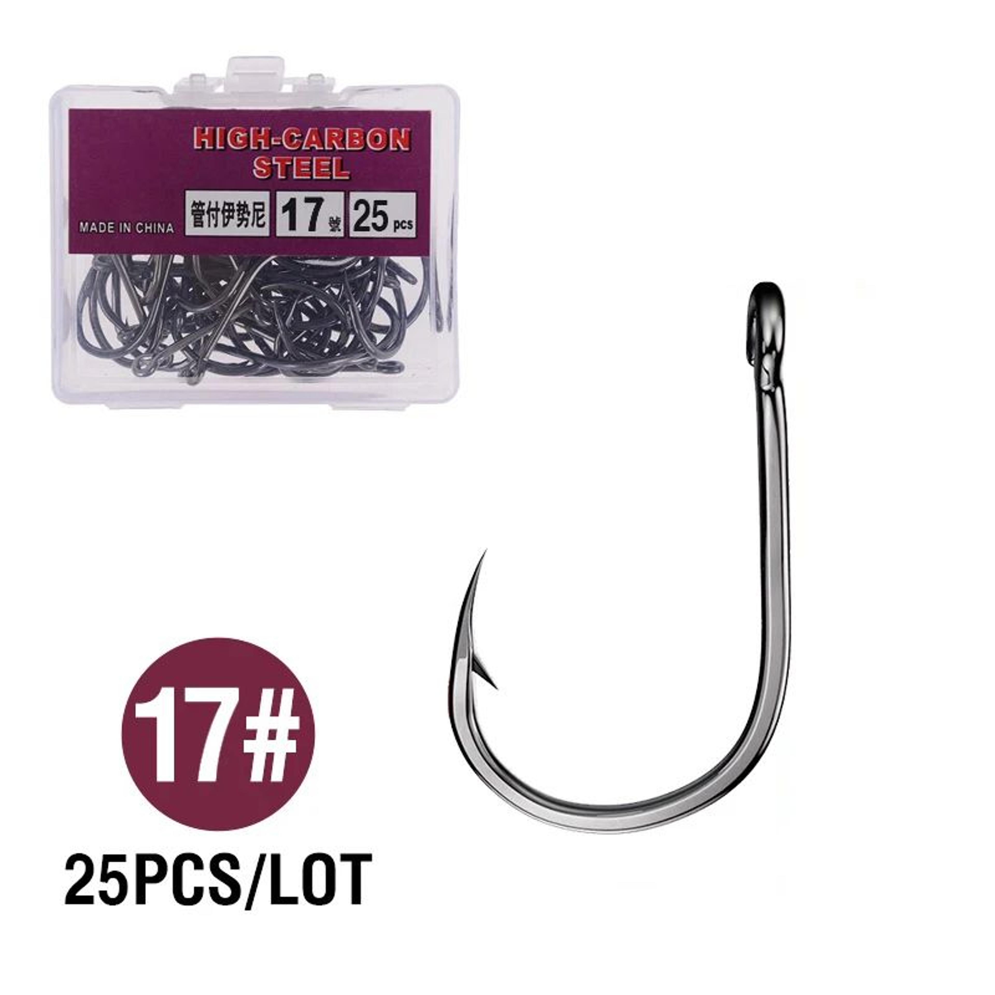 High Carbon Steel Circle Fishing Hooks 20
