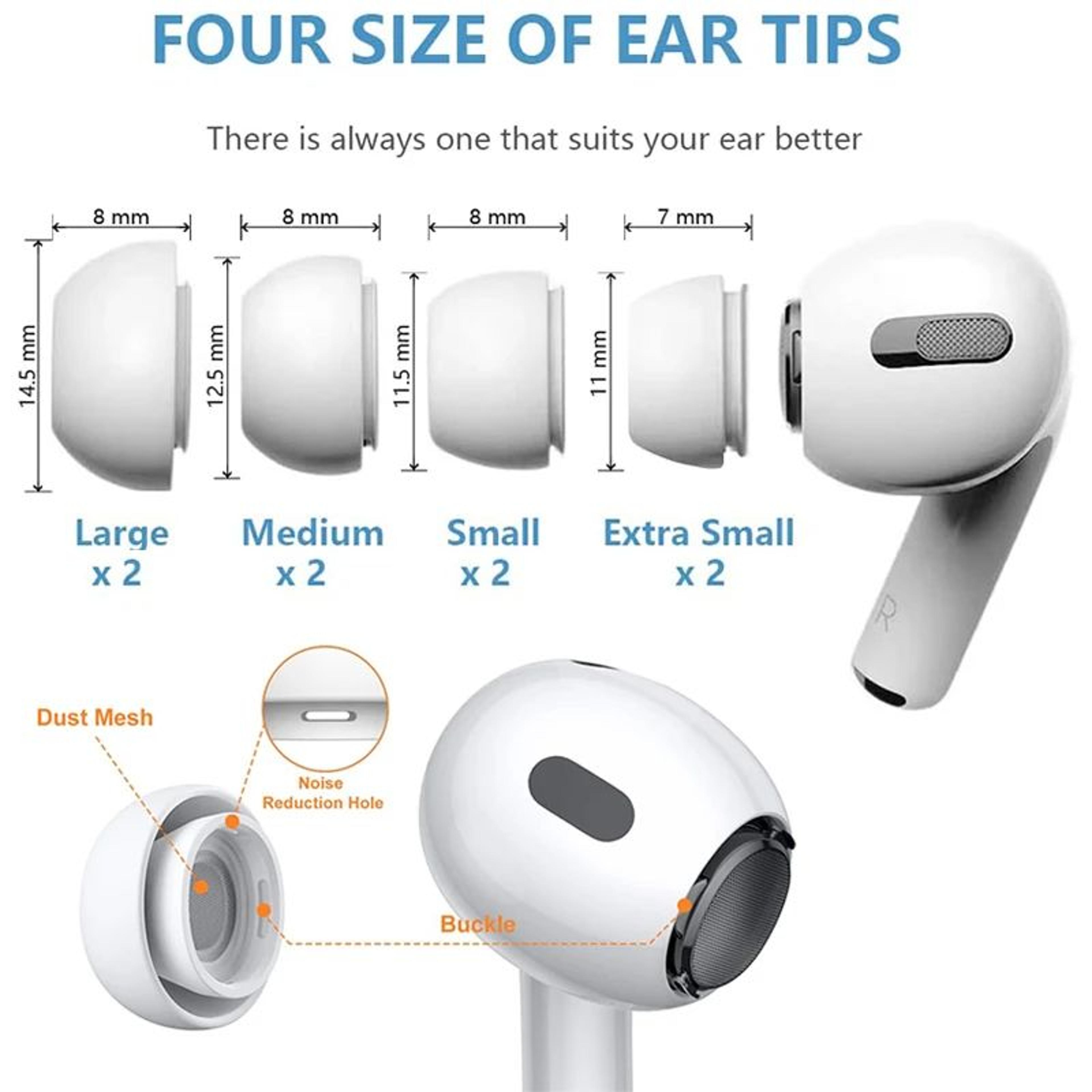 AirPods Pro Liquid Silicone Ear Tips With Cleaning Pen 1