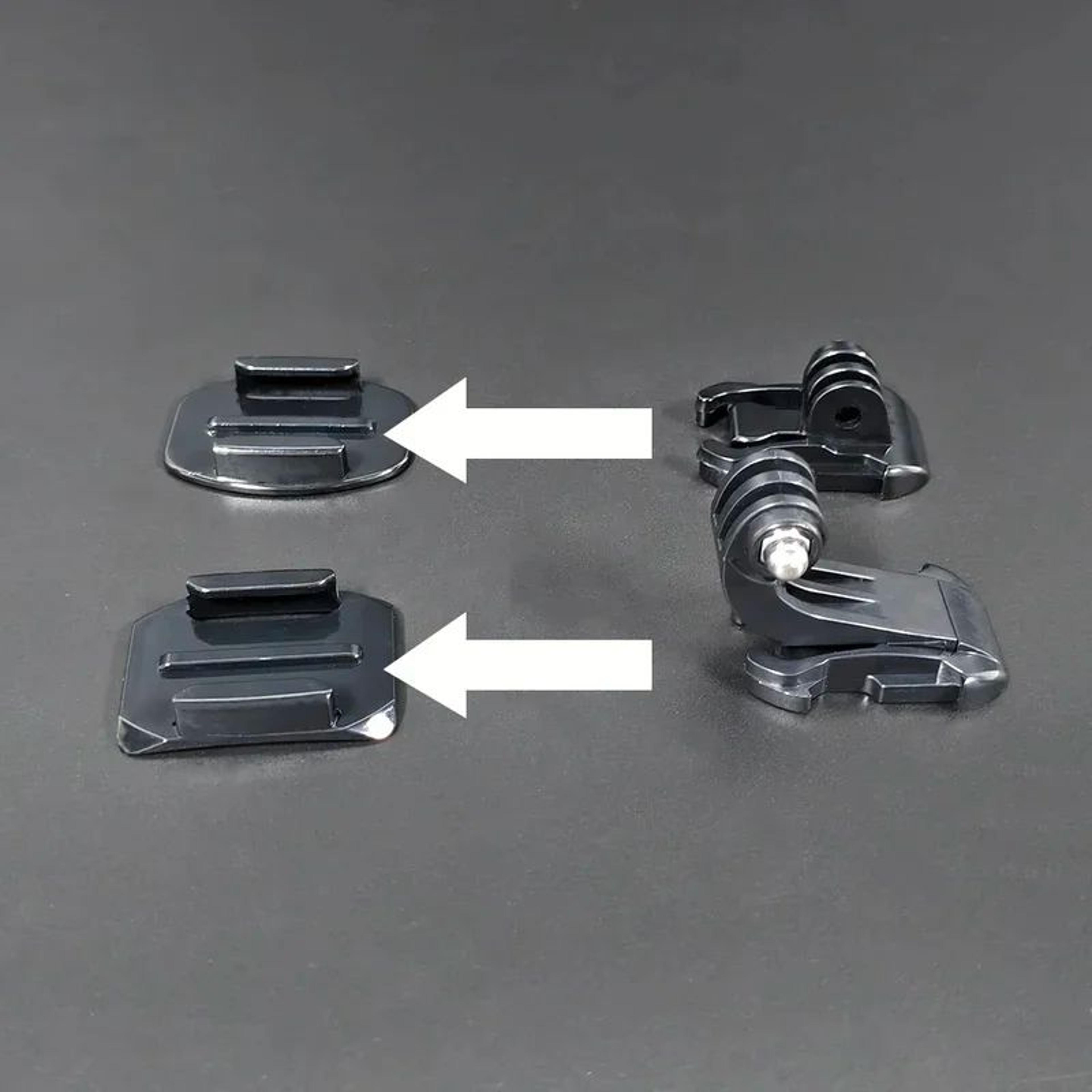 Curved Flat Adhesive Action Camera Helmet Mounts 1