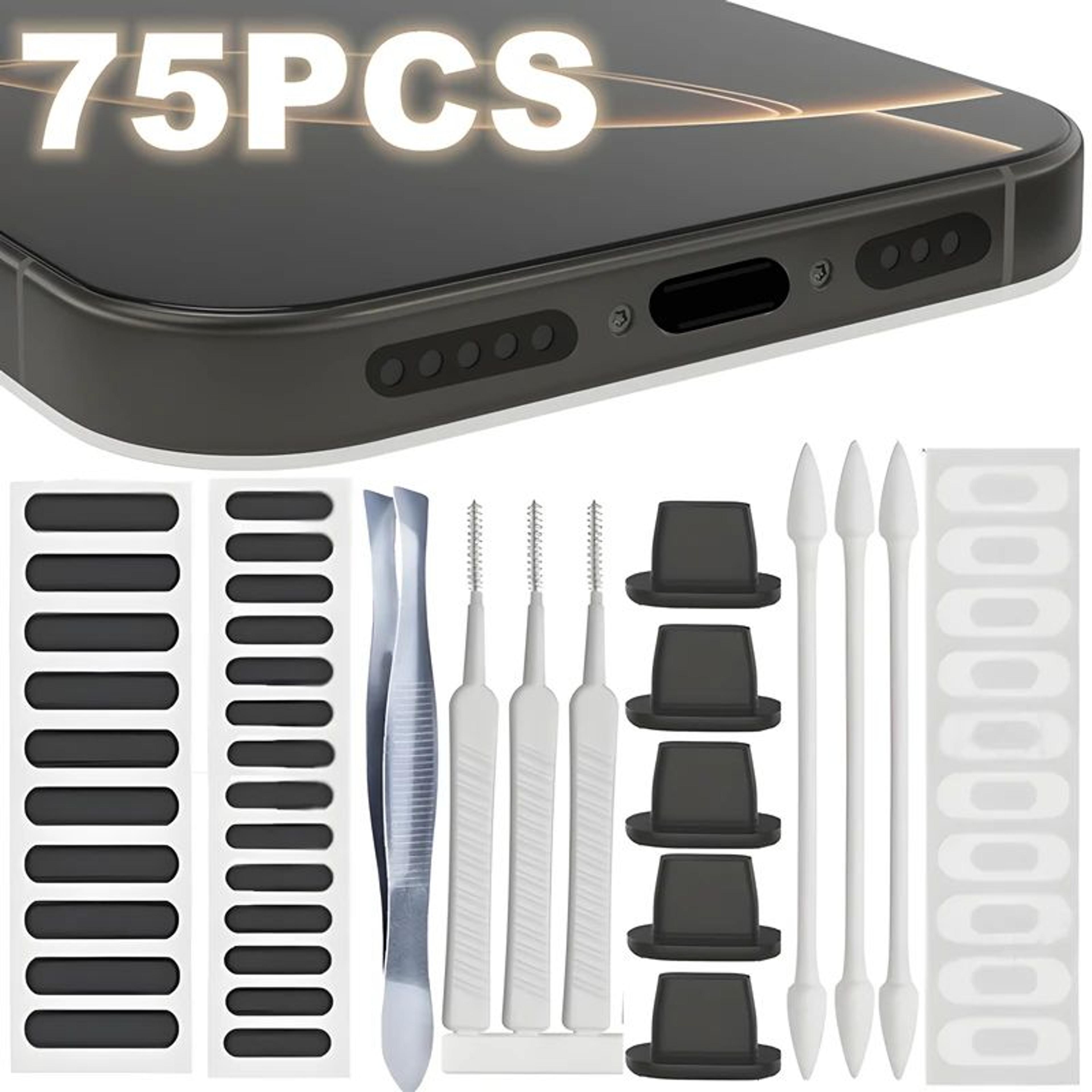 universal phone speaker and charging port dust protection kit