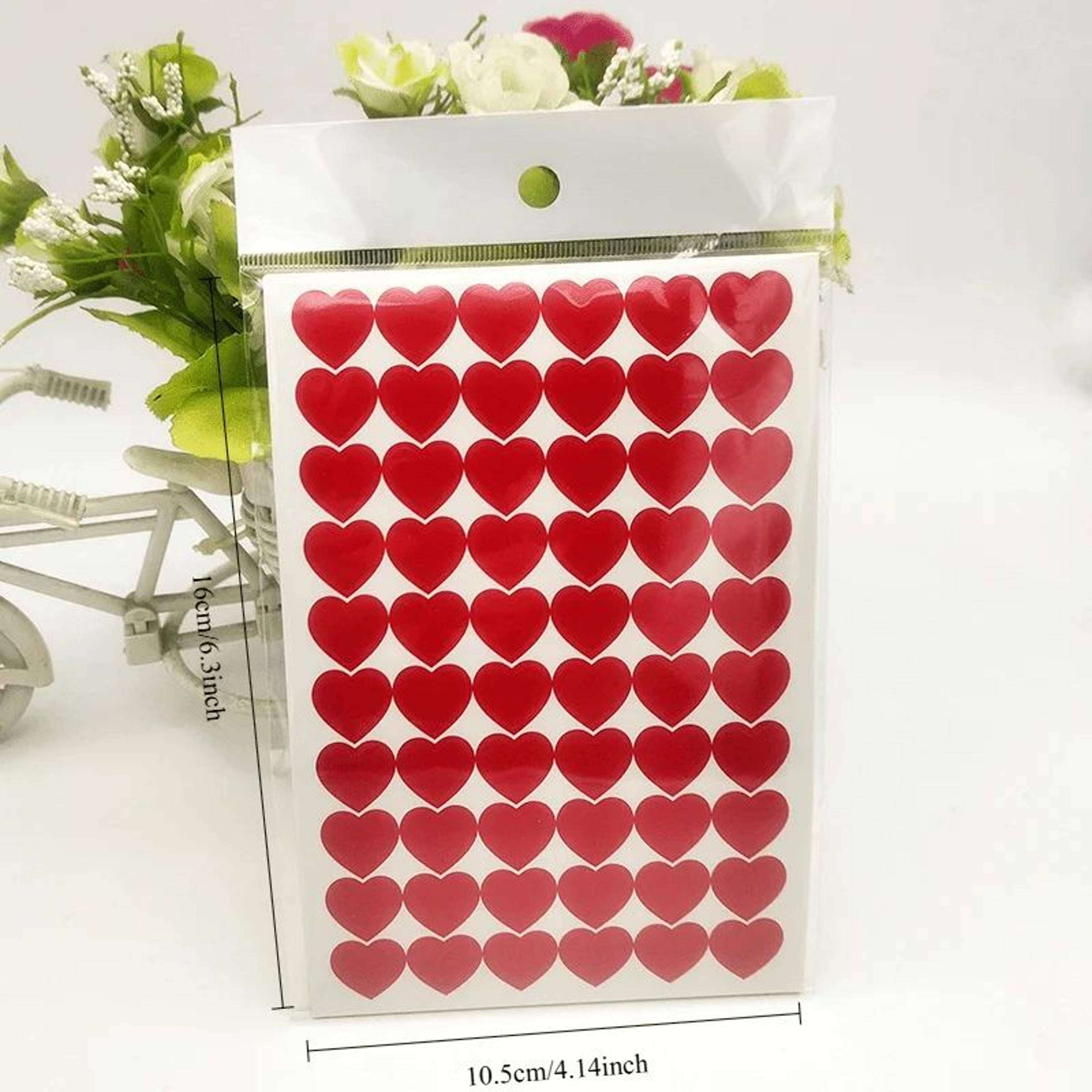Mini Red Heart Stickers Self Adhesive Gift Labels 1