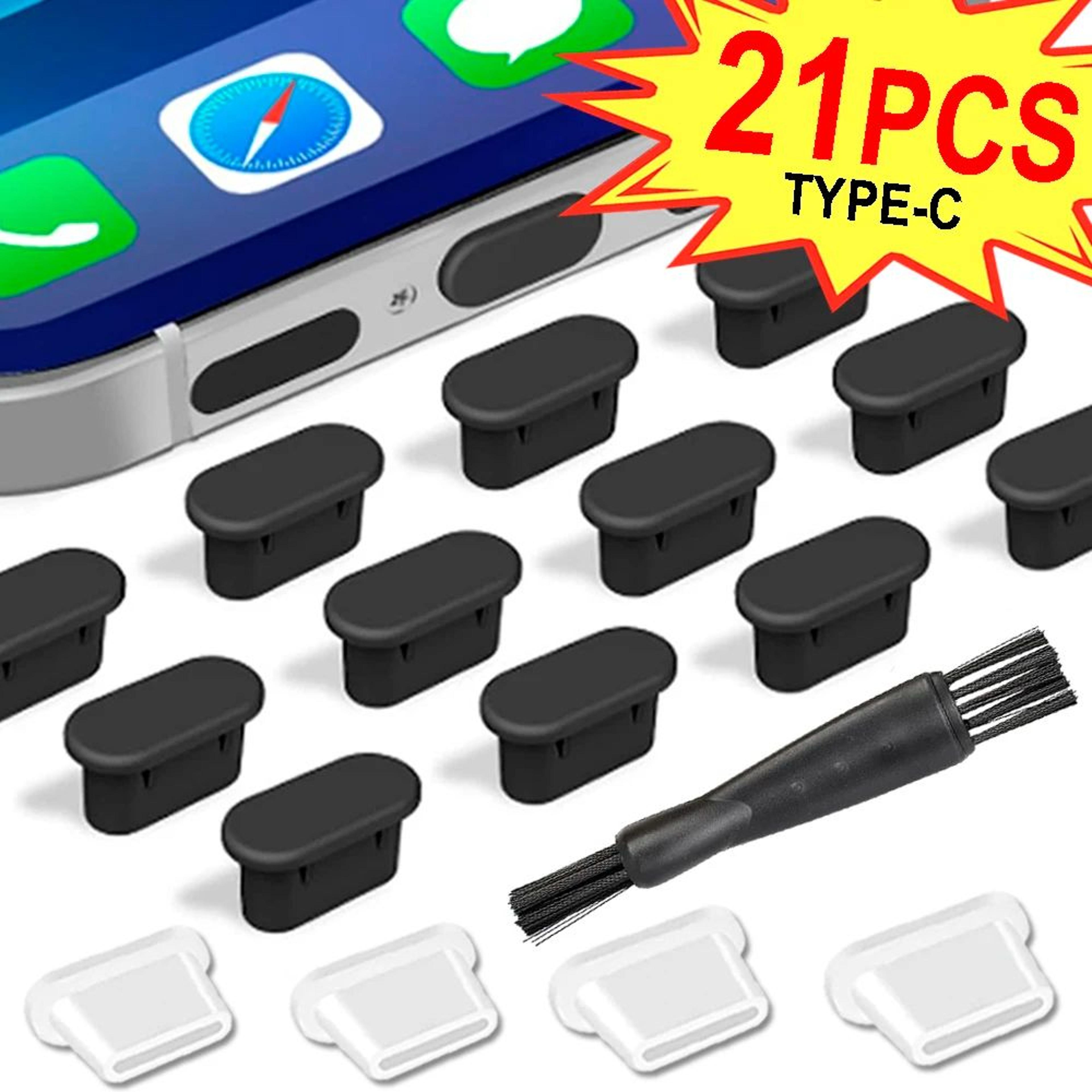 USB C Silicone Dust Plug And Cleaning Brush Kit 0