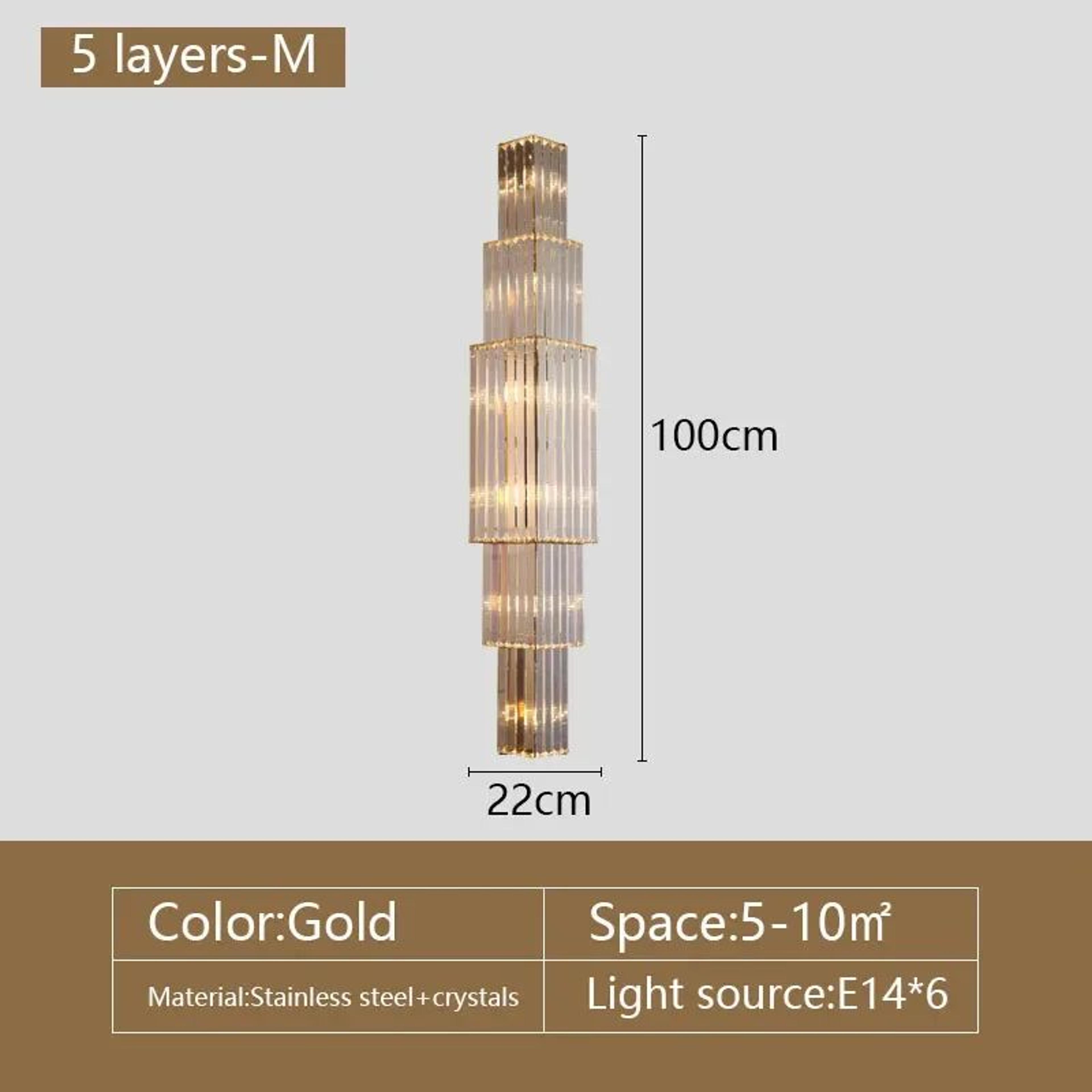 Luxury Large Crystal Wall Sconce 7