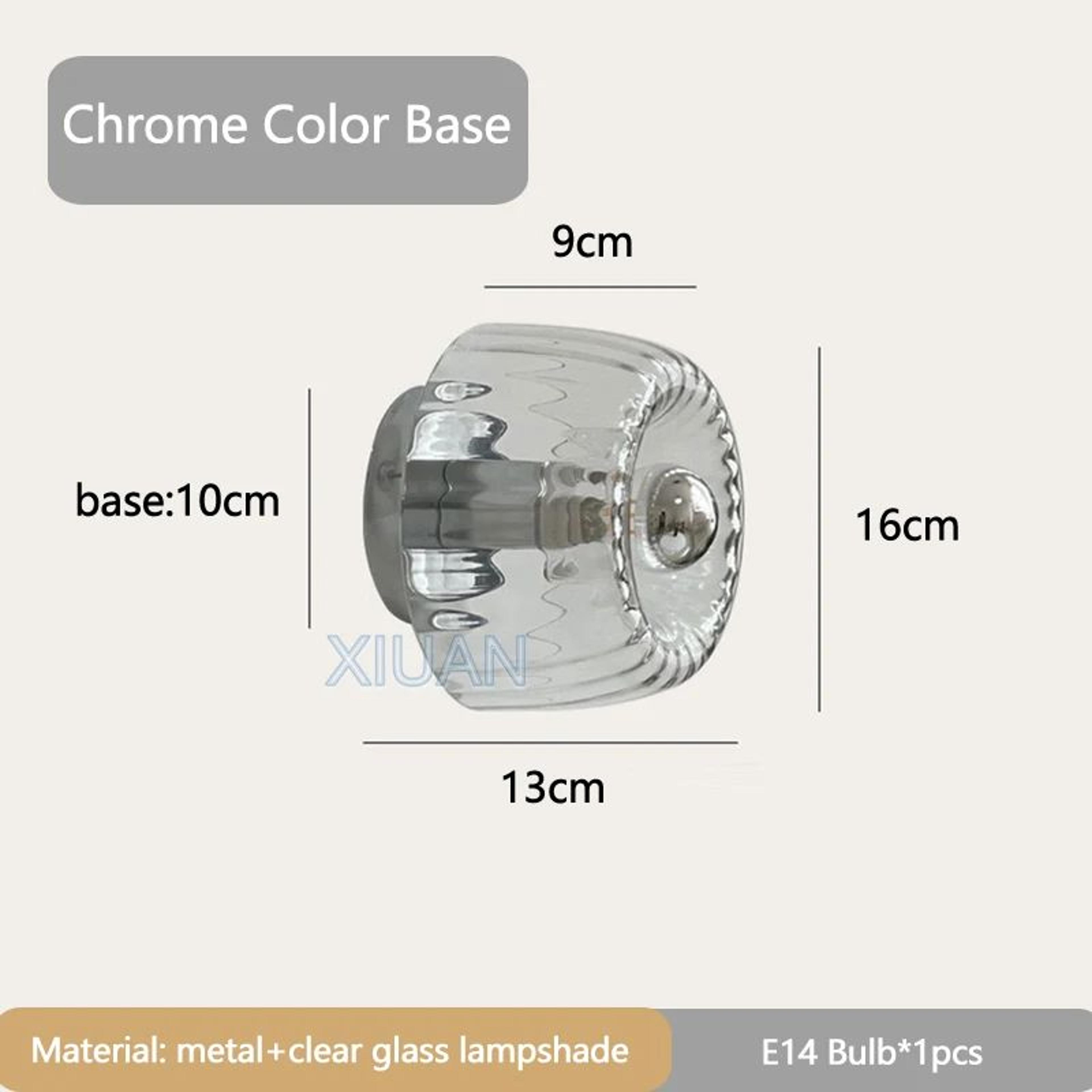 Bauhaus Glass Wall Lamp E14 Decorative Sconce 6