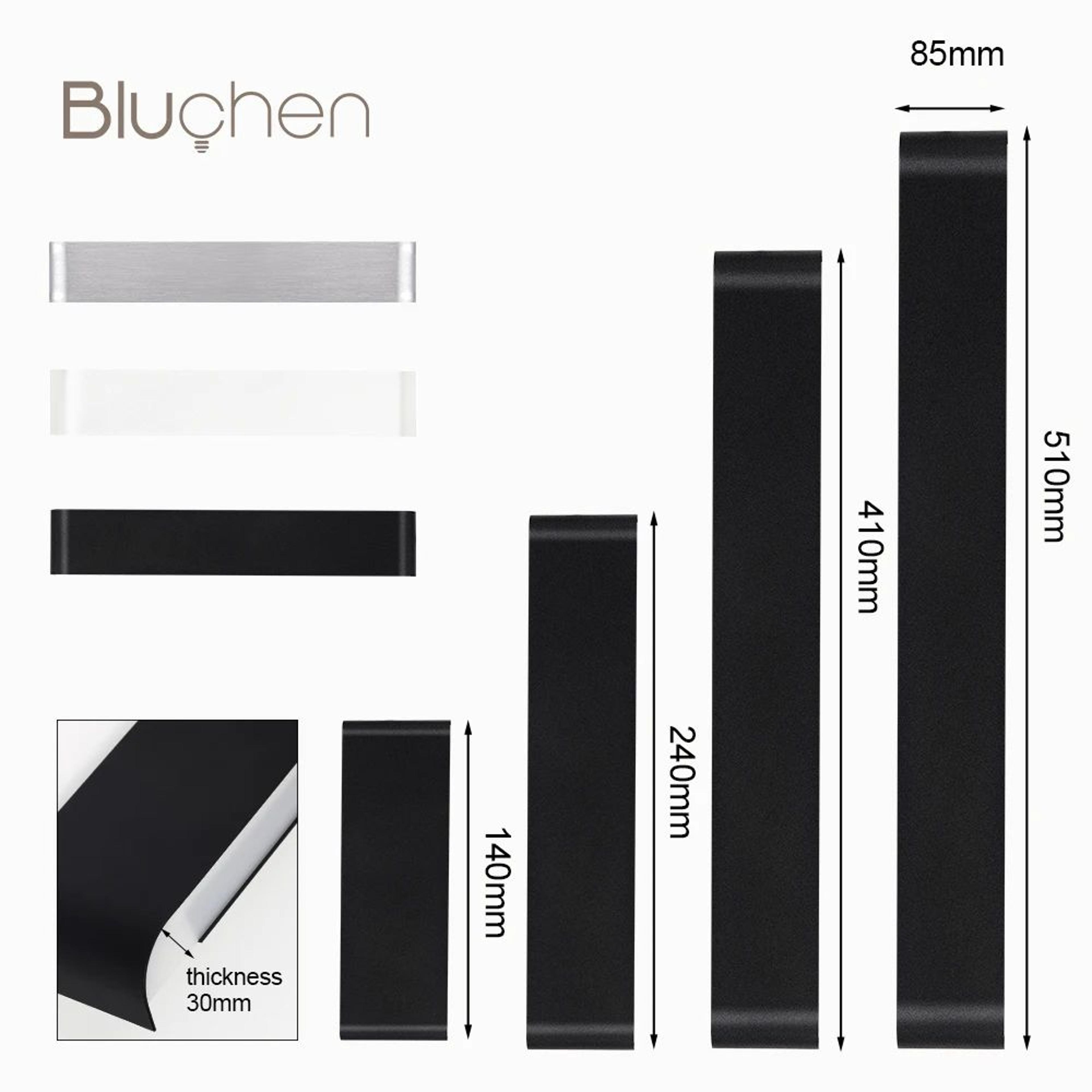 Modern Brushed Aluminum LED Wall Sconce 5