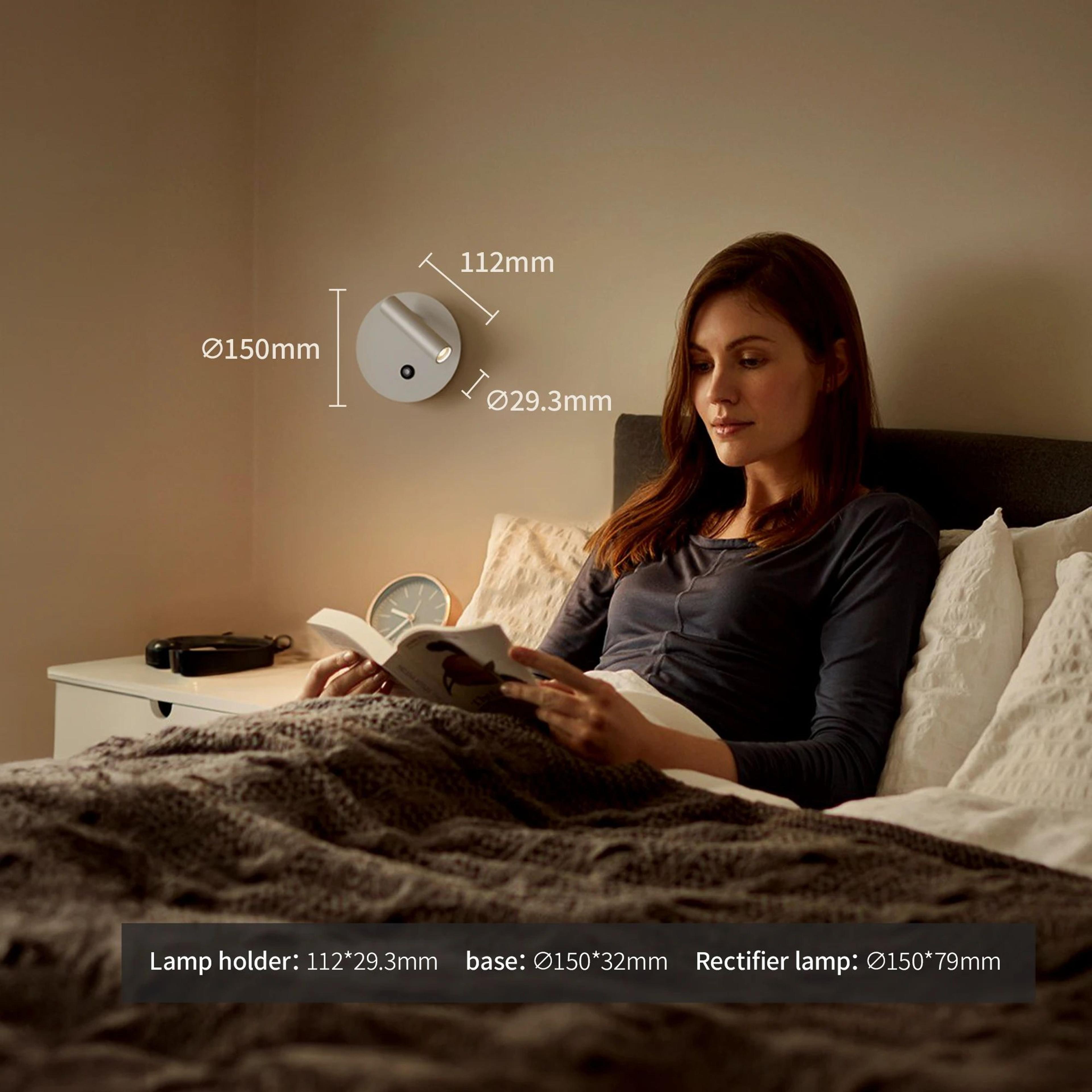 Aisilan Dimmable LED Bedside Reading Wall Light 5