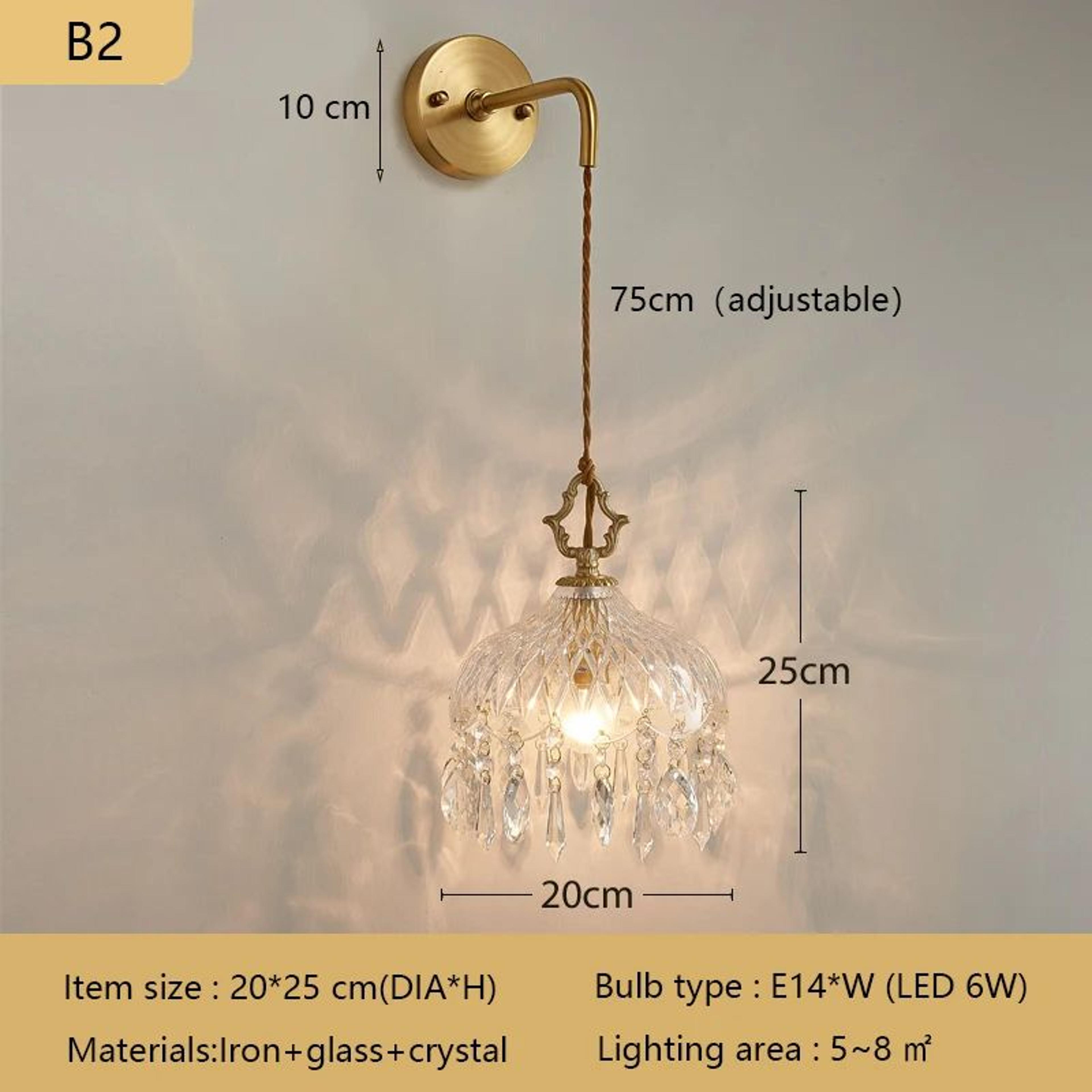 French Medieval Crystal Glass Wall Sconce 9