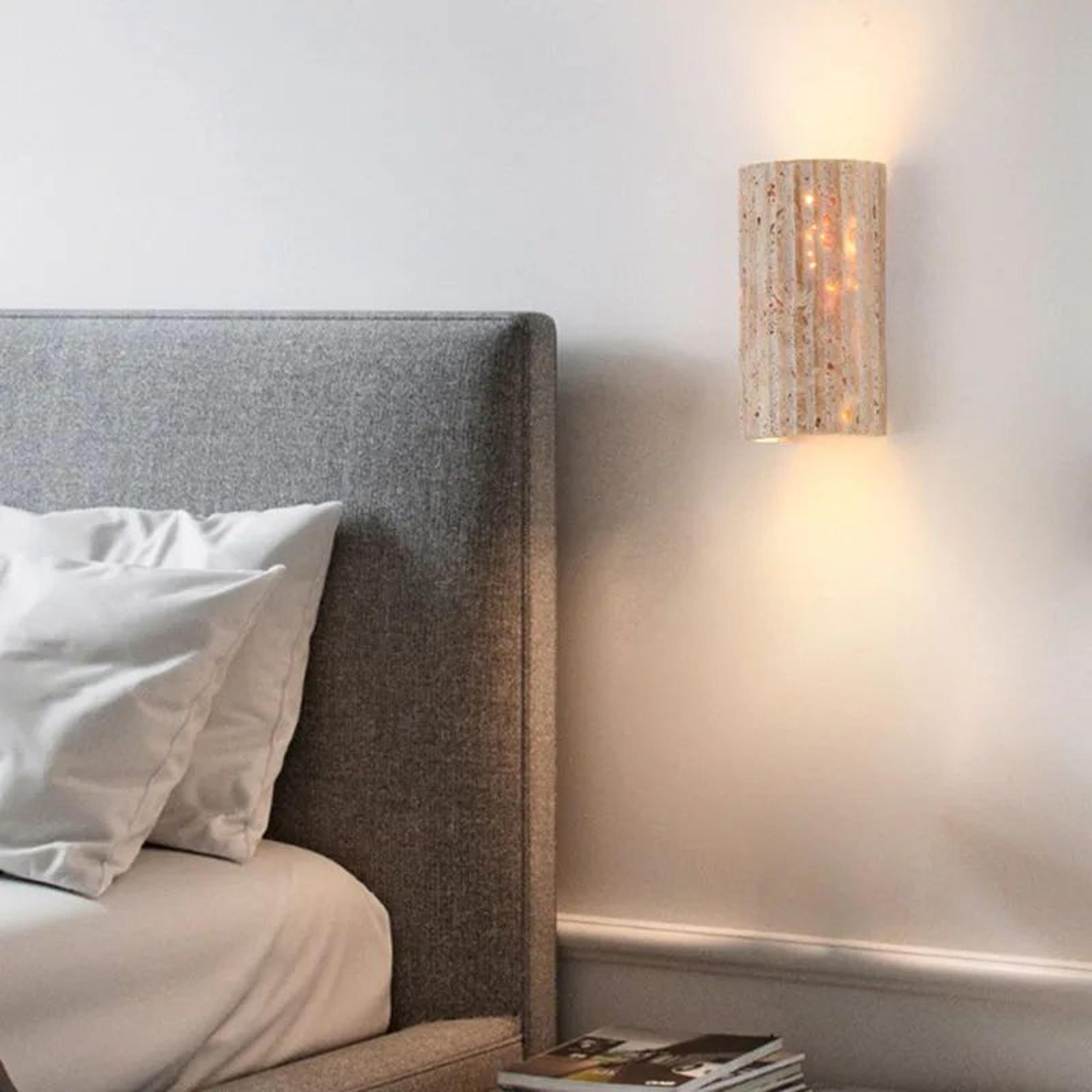 natural stone art wall sconce