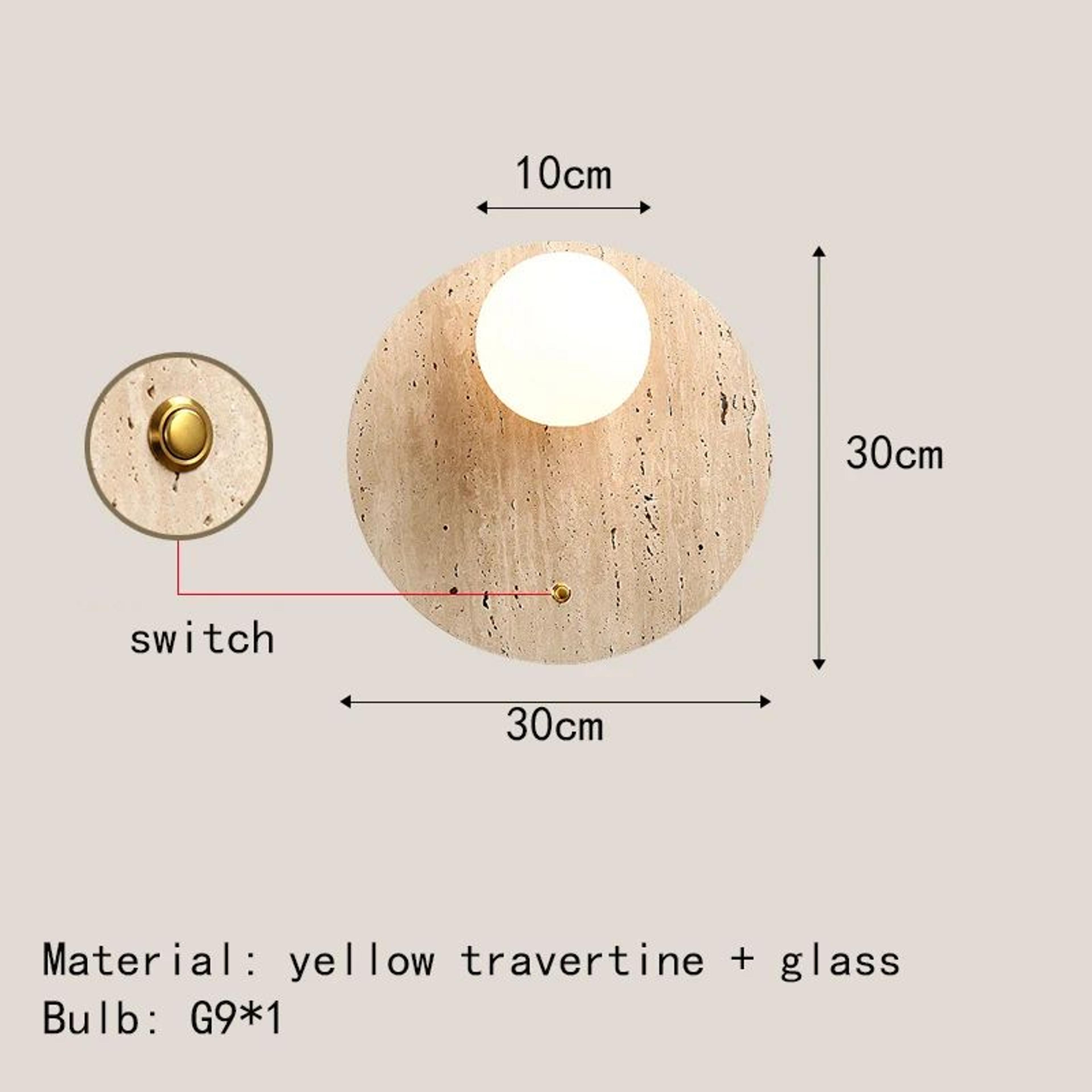 Natural Stone Art Wall Sconce 6