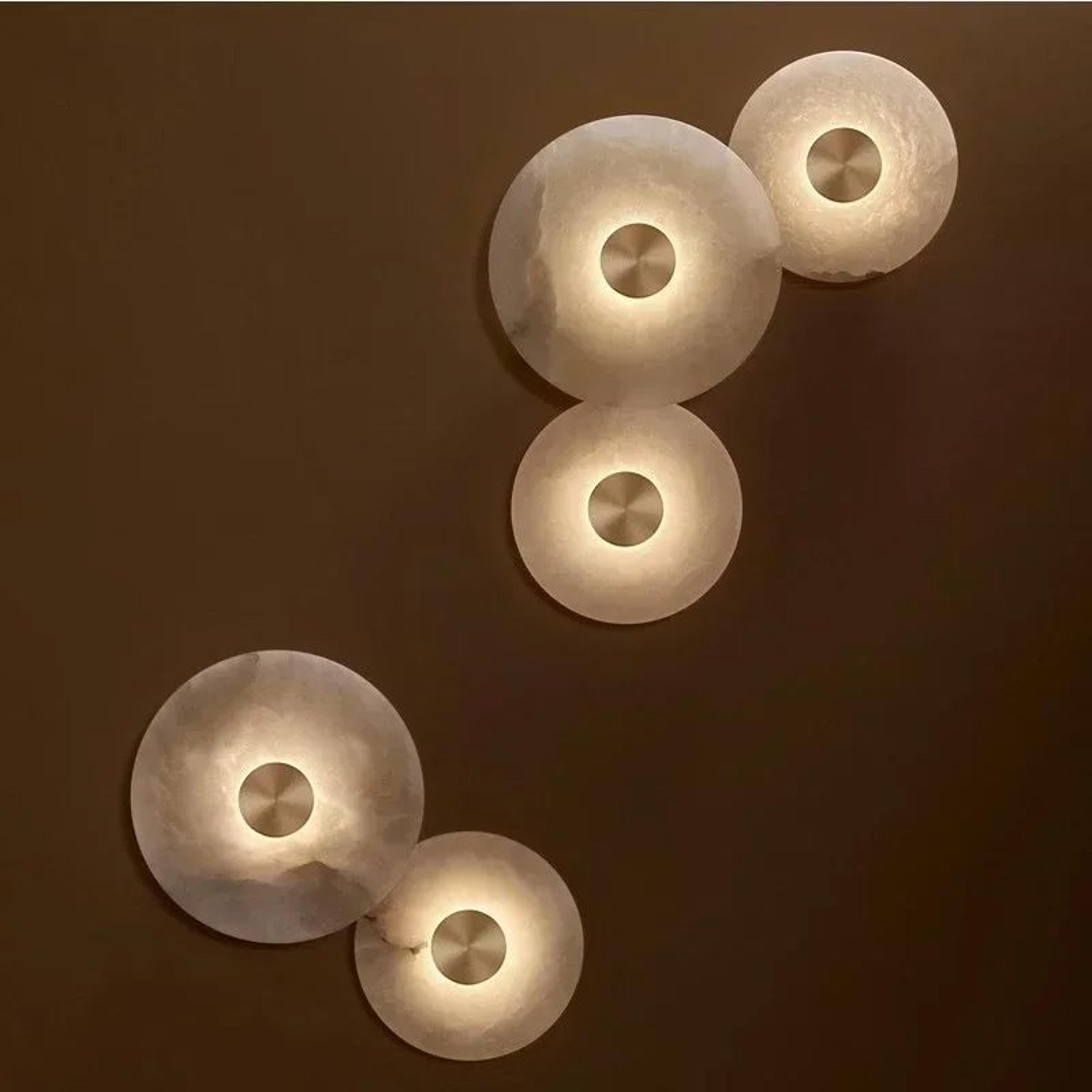 Luxury Spanish Marble Copper LED Wall Sconce 0