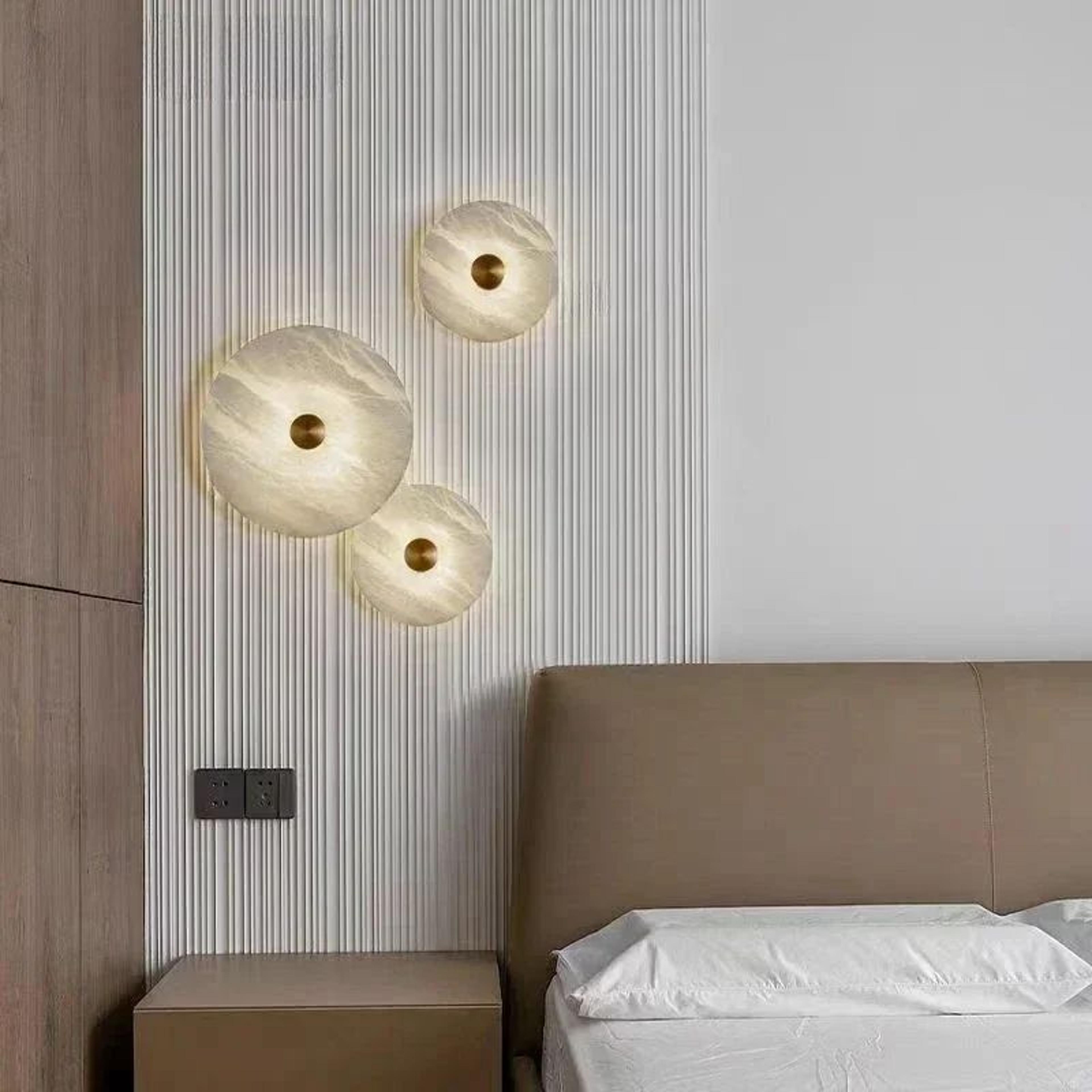 Luxury Spanish Marble Copper LED Wall Sconce 2