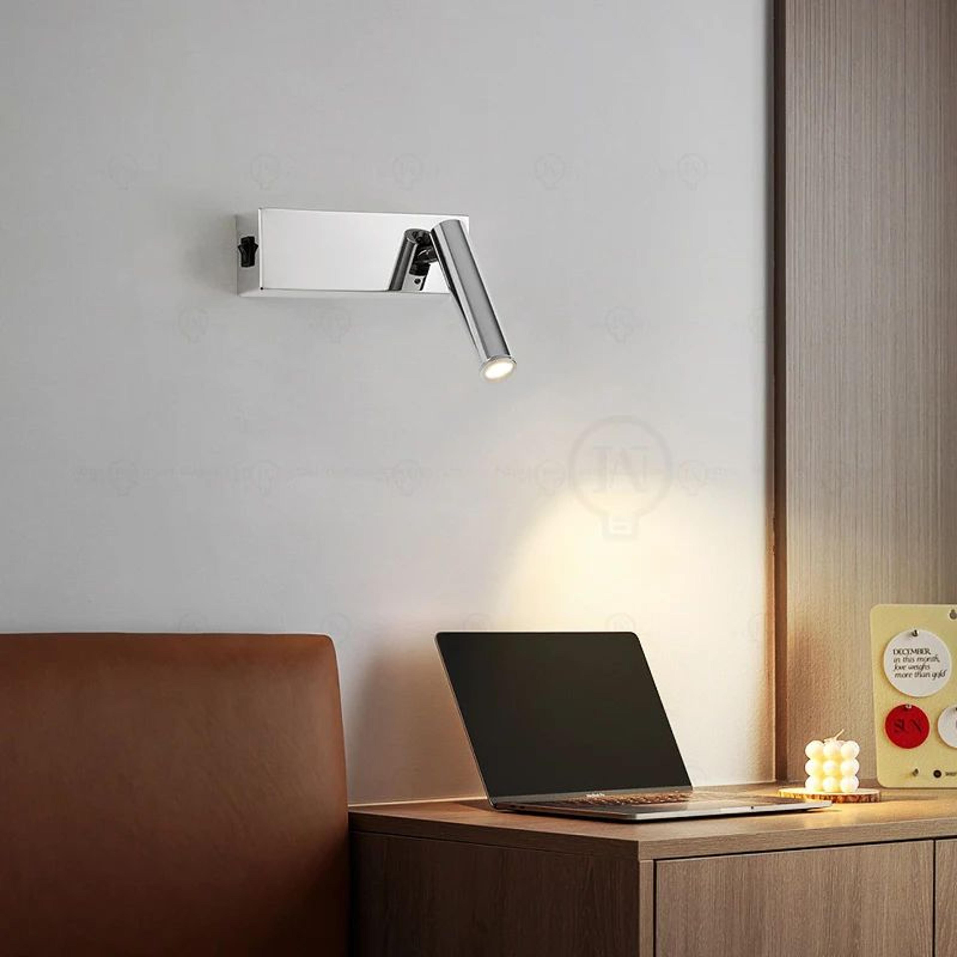Modern Silver Adjustable Bedside Reading Wall Lamp 4