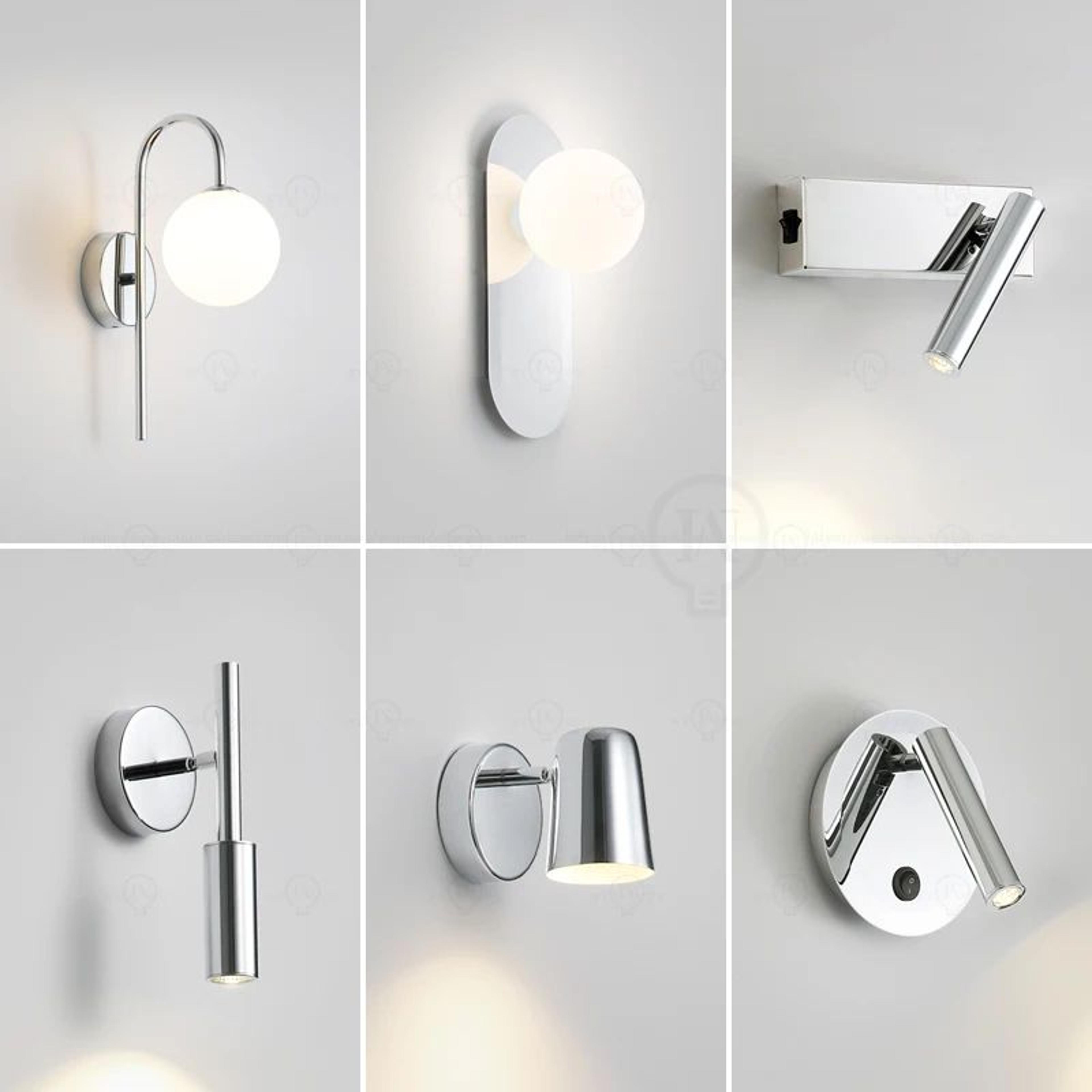 Modern Silver Adjustable Bedside Reading Wall Lamp 5