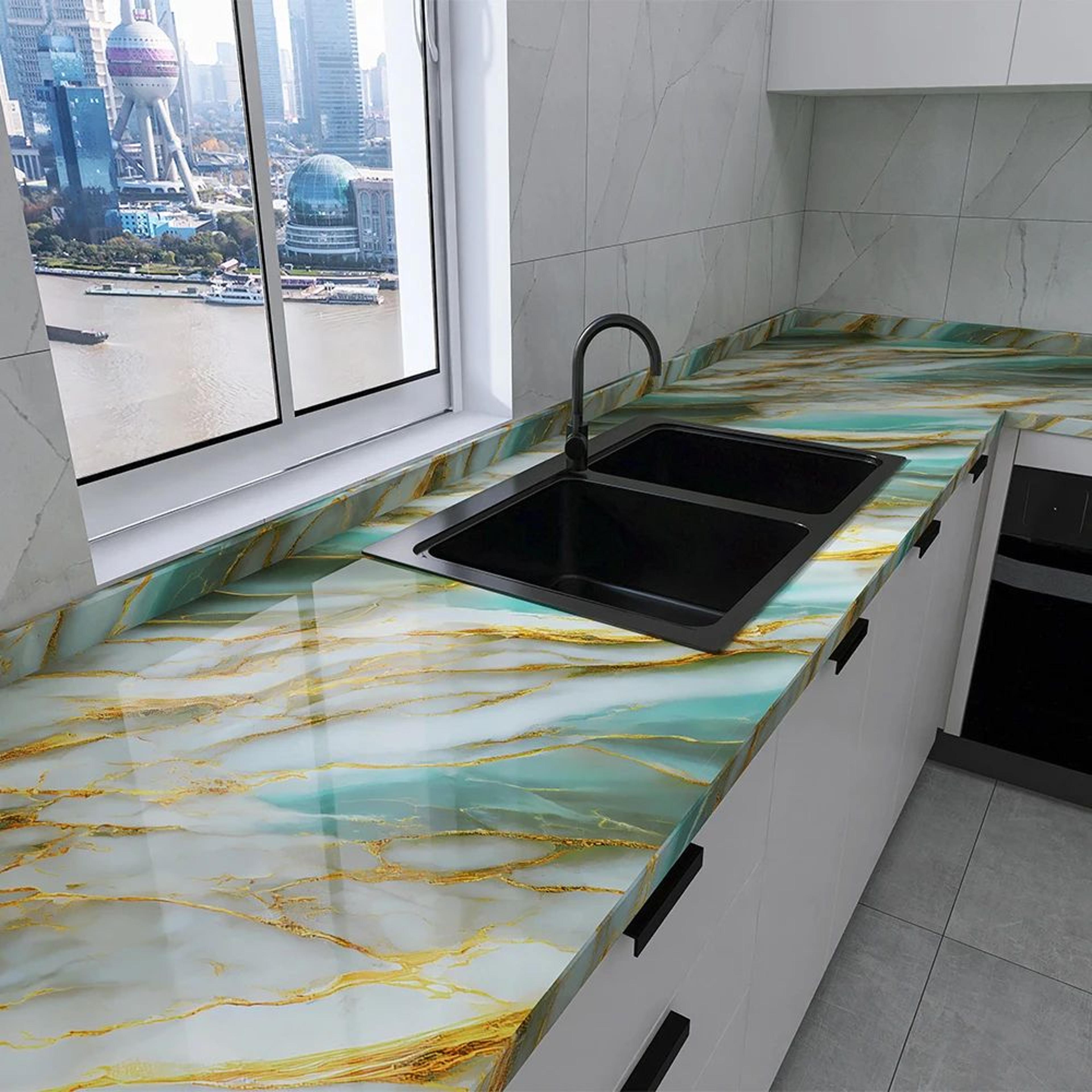 Marvelle Marble Self Adhesive Kitchen Wallpaper 8