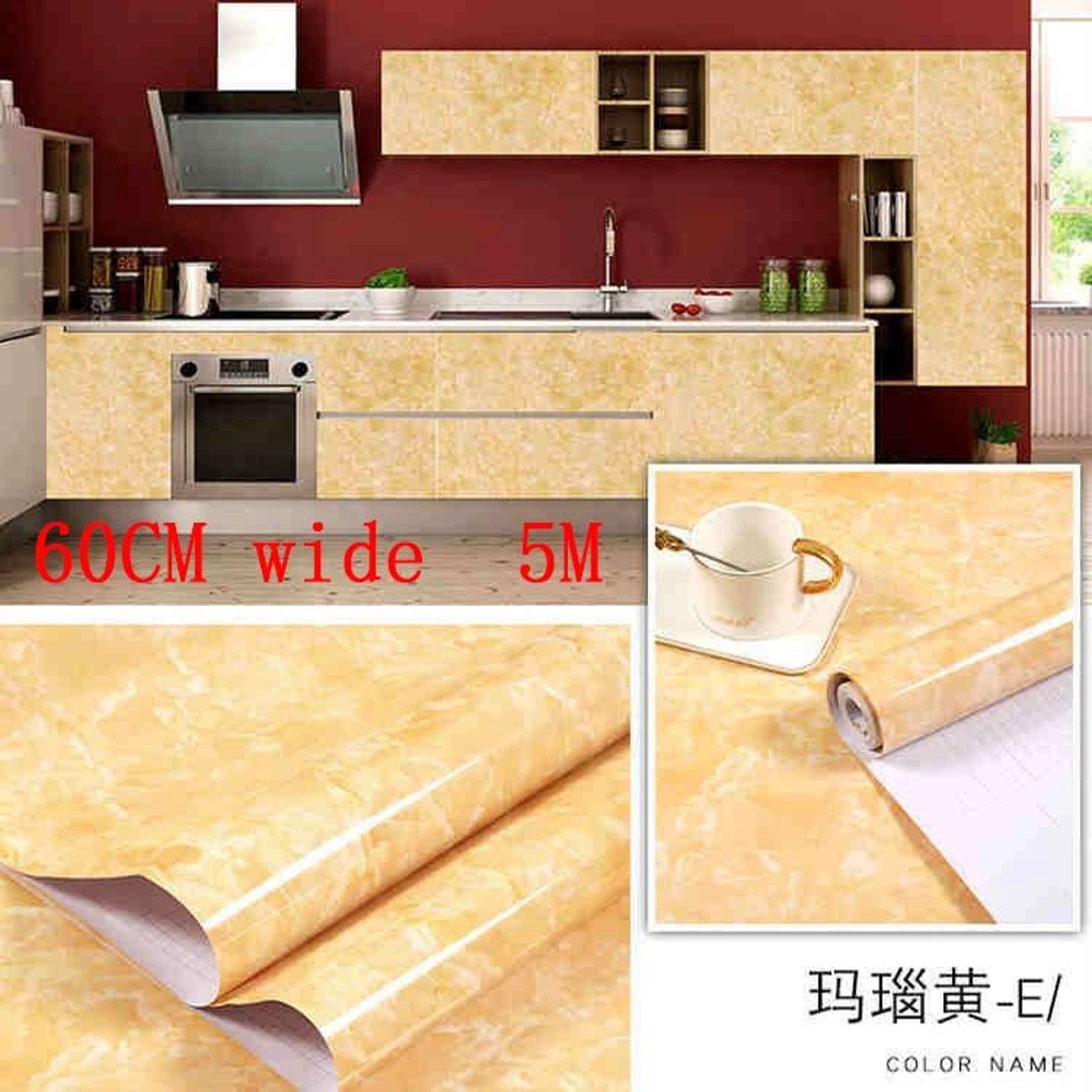 Marvelle Waterproof Marble Kitchen Wallpaper 8