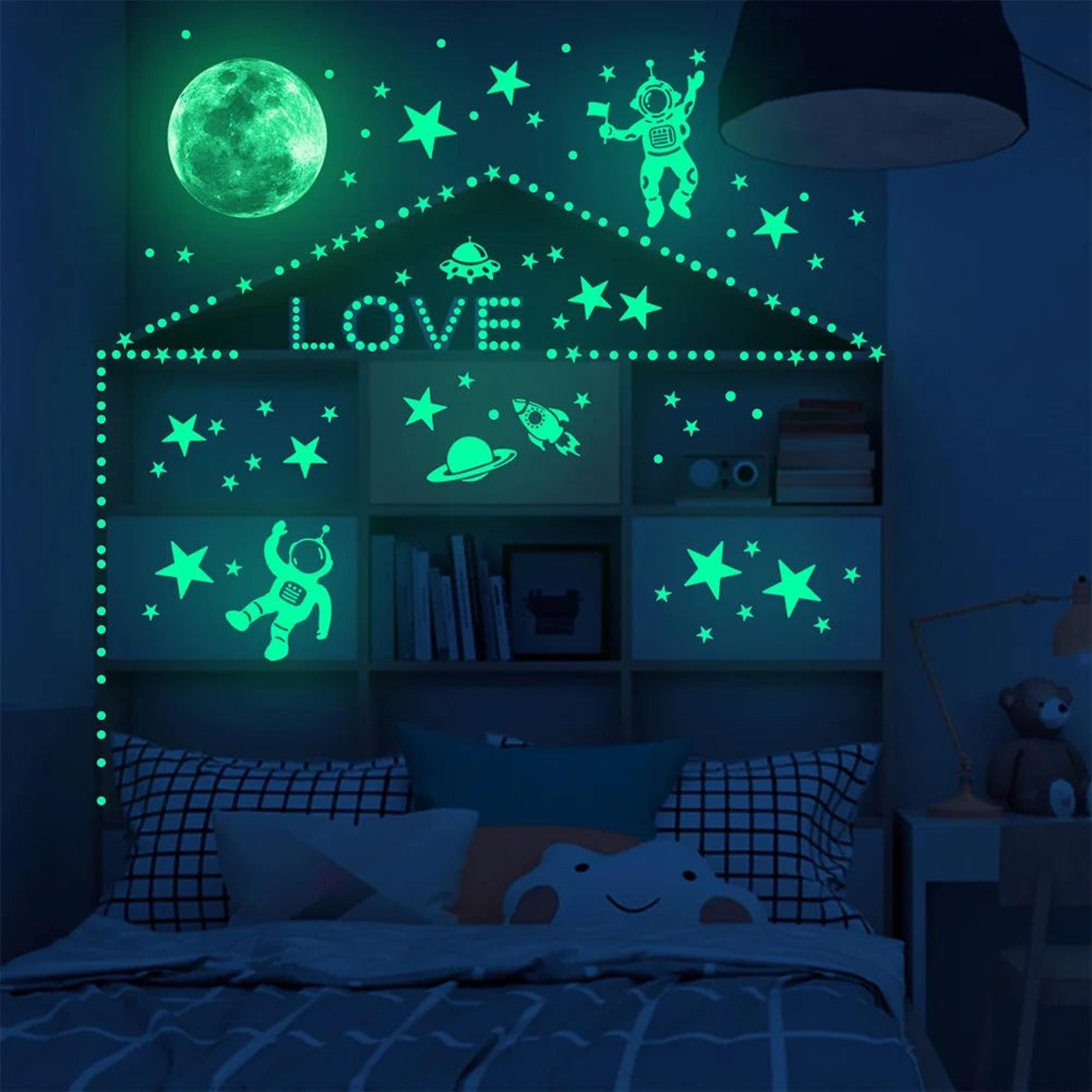 AstroGlow Astronaut Moon Wall Decals 3