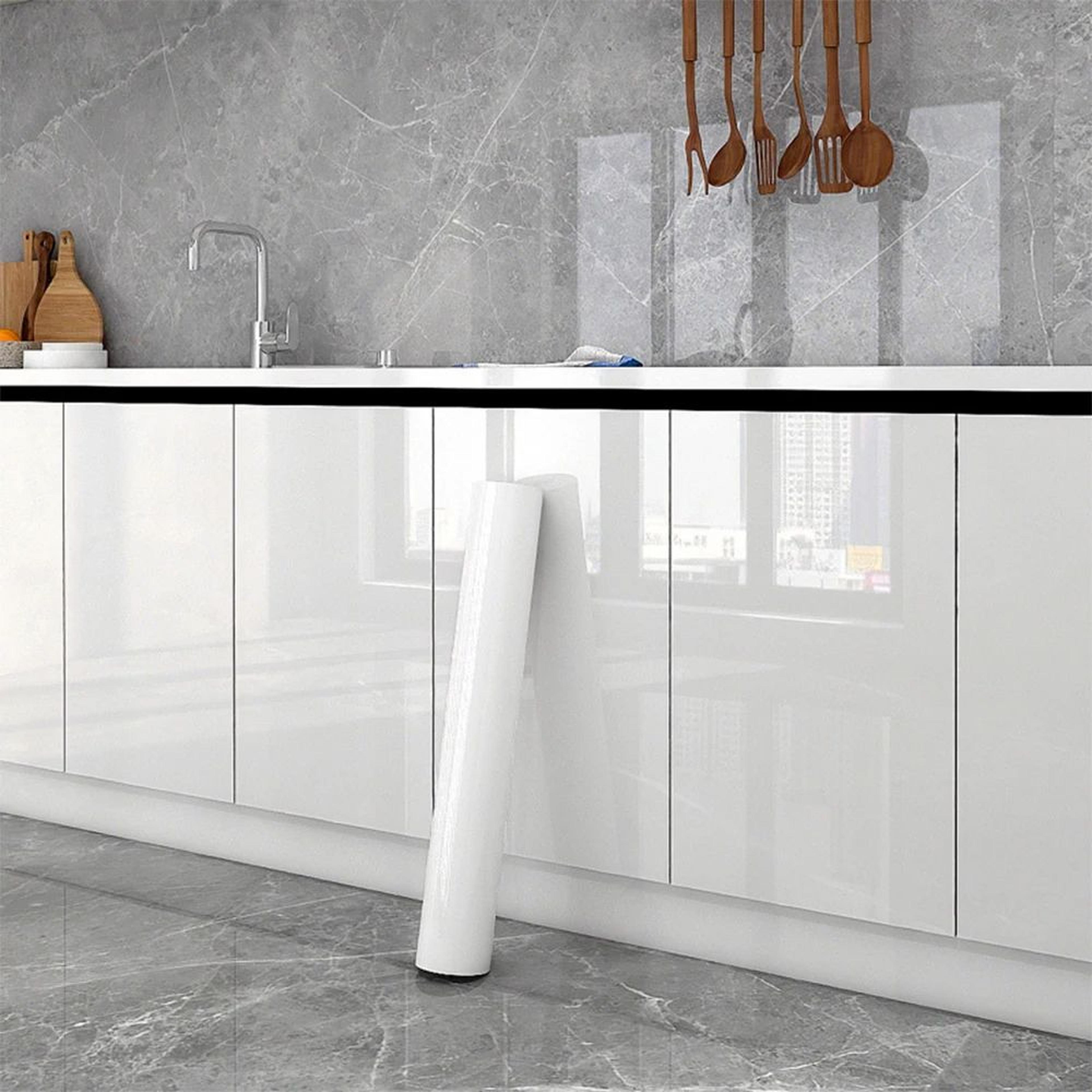 Pearlora White Self Adhesive Furniture Wallpaper 9